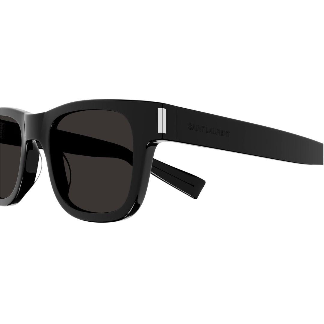 Shop Saint Laurent Square Frame Sunglasses In 006 Black Black Black