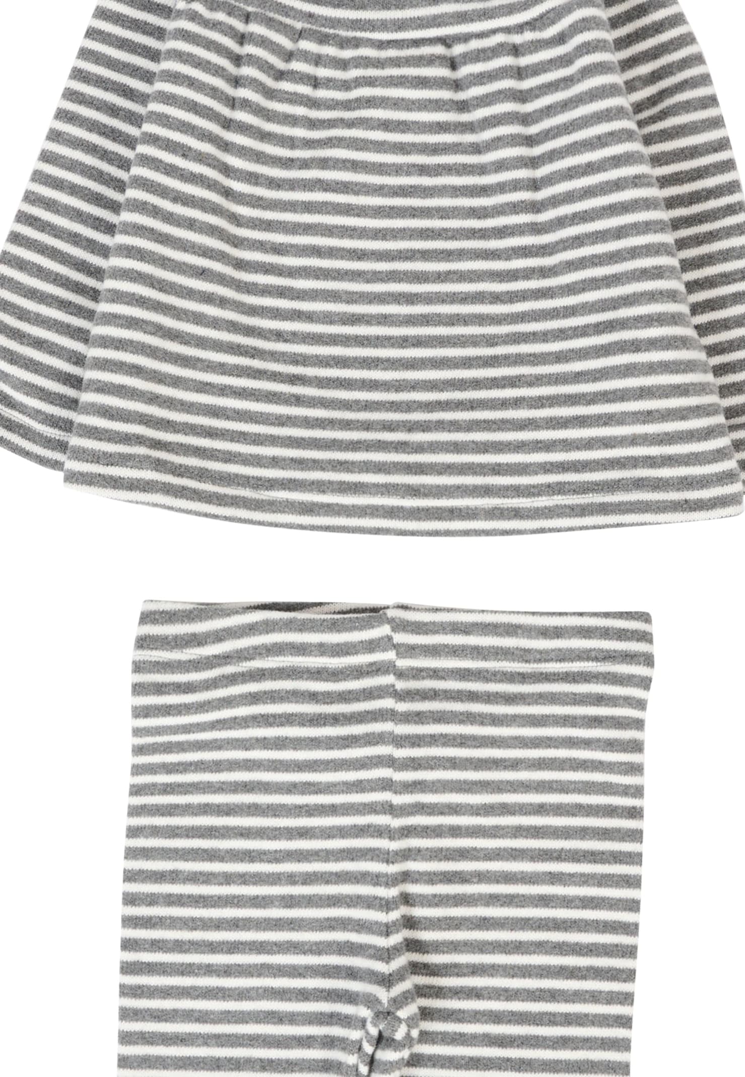 Douuod Grey Newborn Set For Baby Girl With Patch In Gray