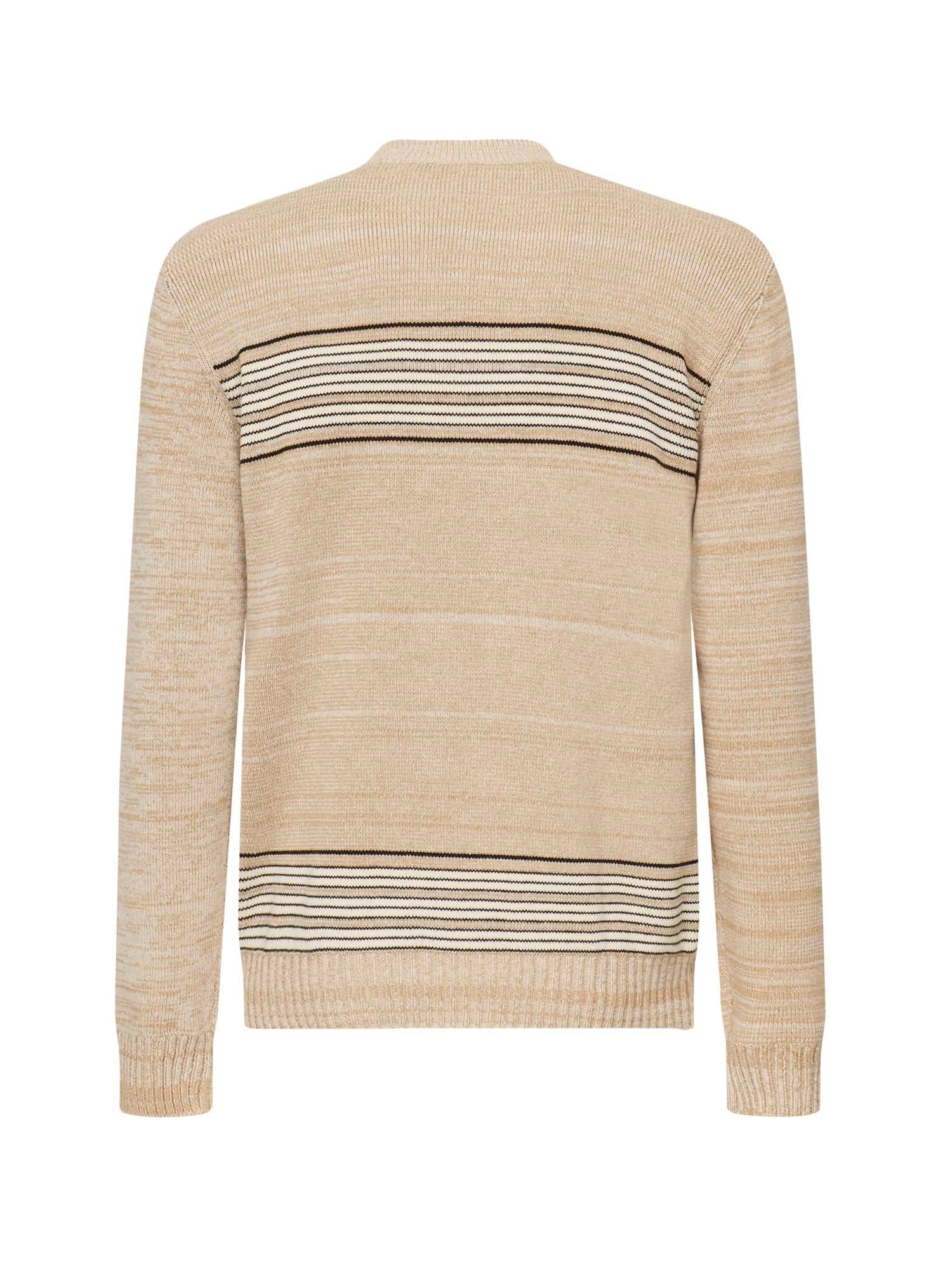 Valentino Pegasus-embroidered Striped Sweater In Neutral