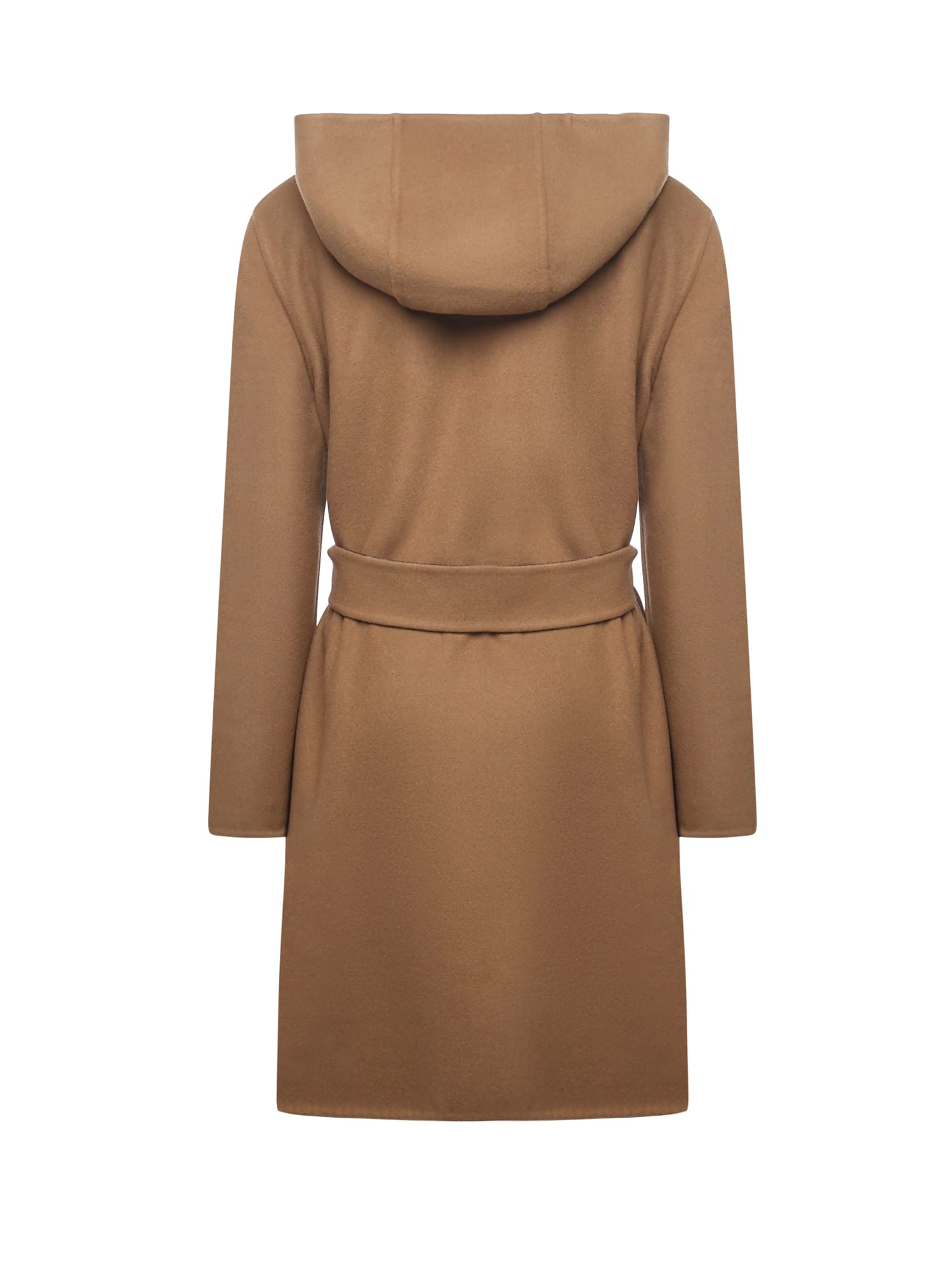Burberry Reversible Wool Coat Belted Waist In Brown