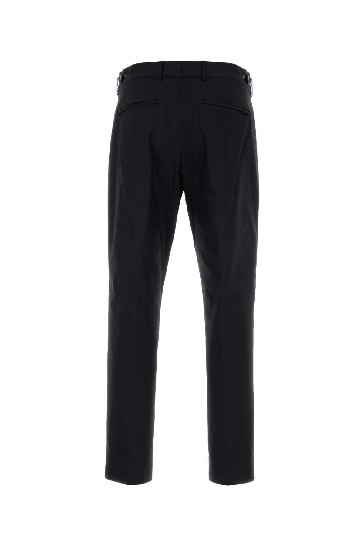 Shop Pt Torino Dark Blue Stretch Cotton Blend Pant In Navy