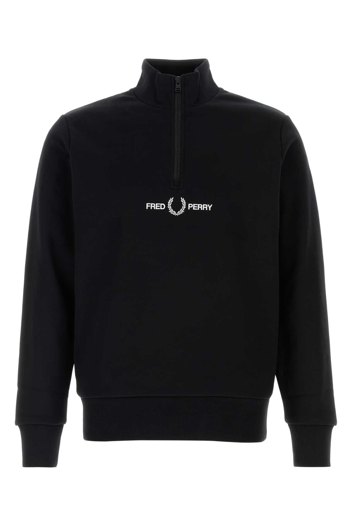 Black Polyester Blend Sweatshirt