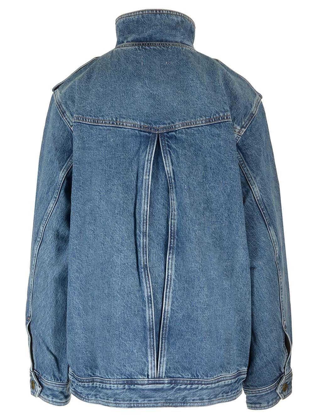 Shop Frame Denim Power Jacket In Luxor