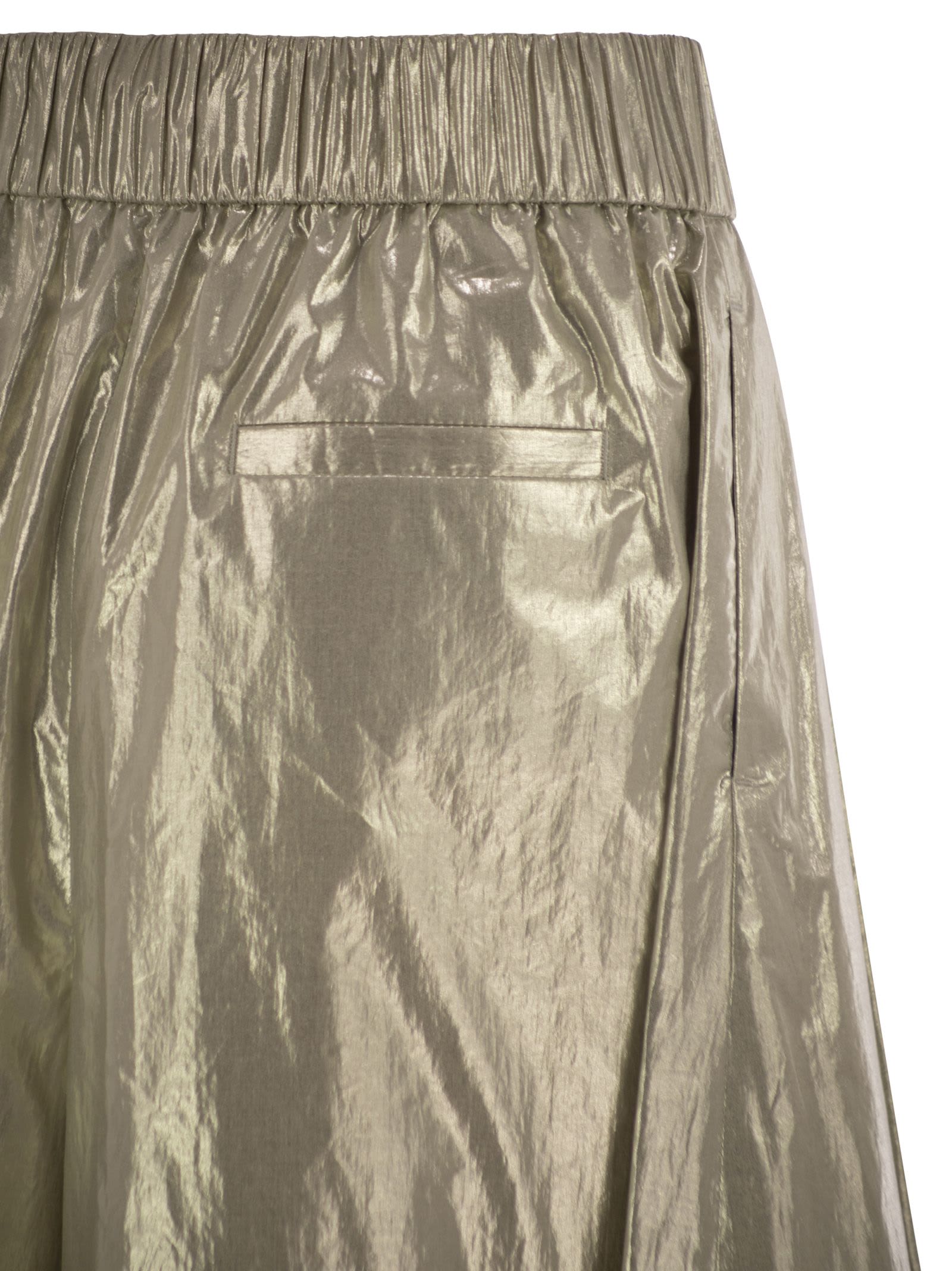 Peserico Women Laminated Cotton Poplin Trousers