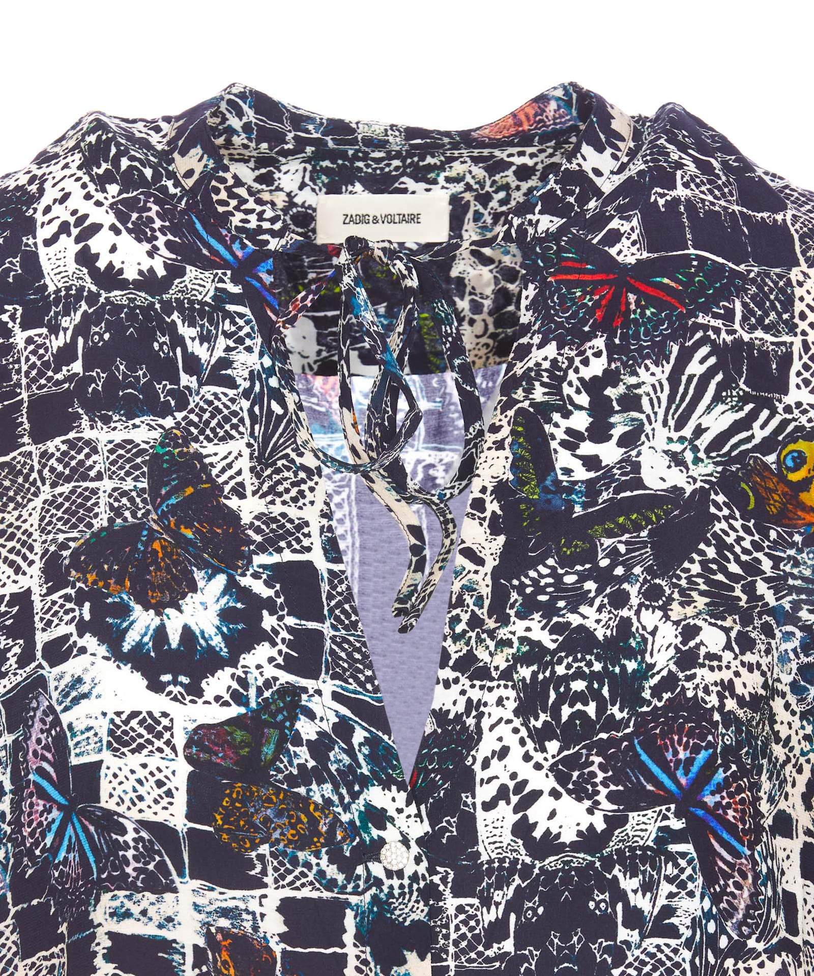 Zadig & Voltaire Tafiz Soft Butterflies Shirt In Multicolor