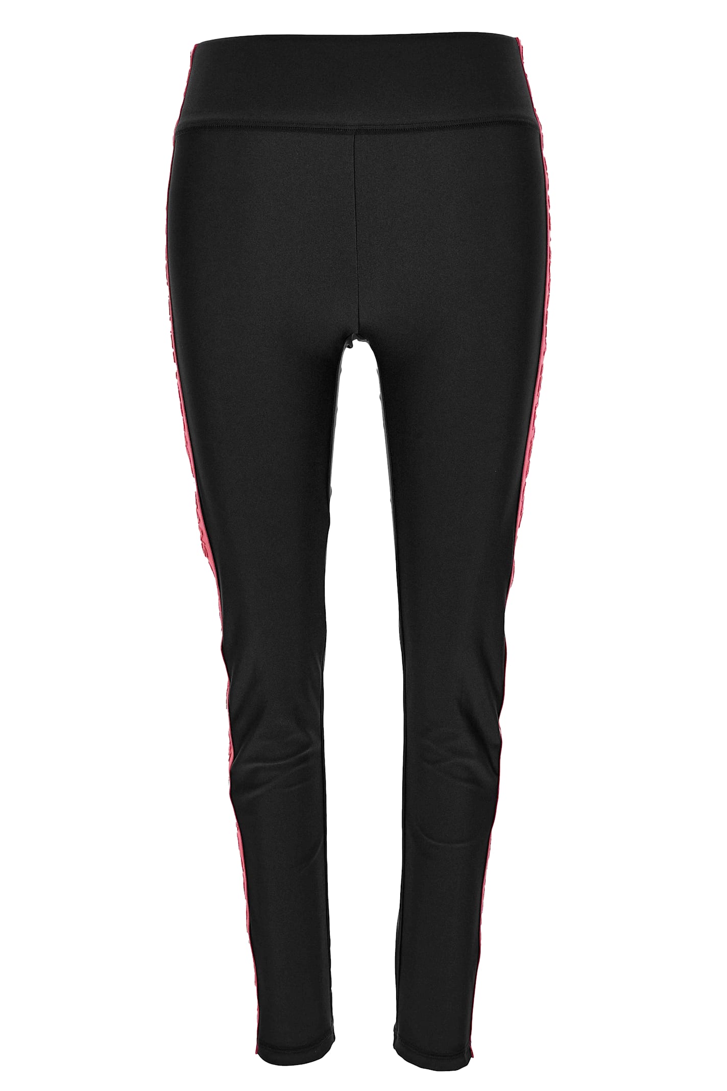 Versace Jeans Couture Leggings With Logoed Band In Black