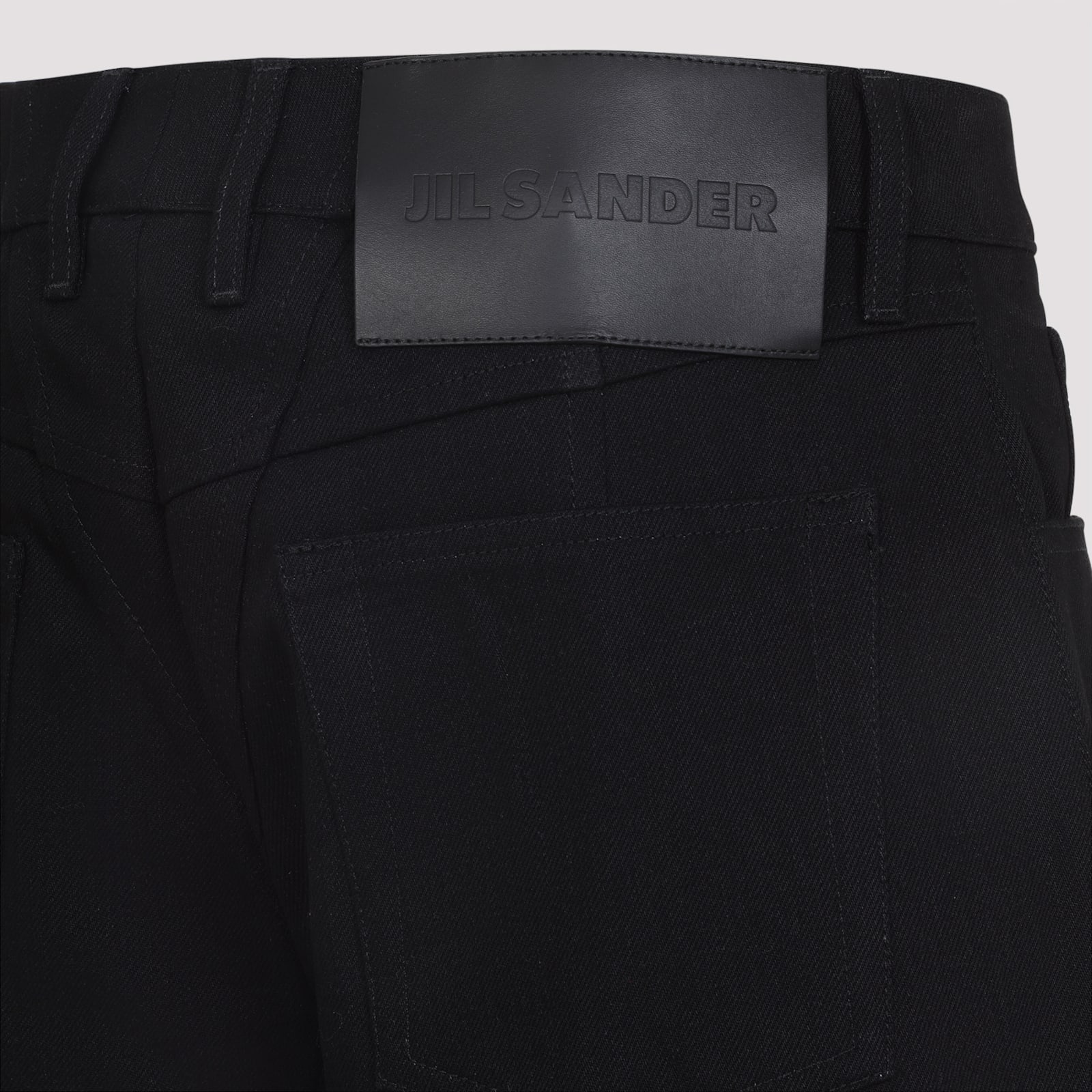 Jil Sander High Waist Wide Leg Trouser In Black