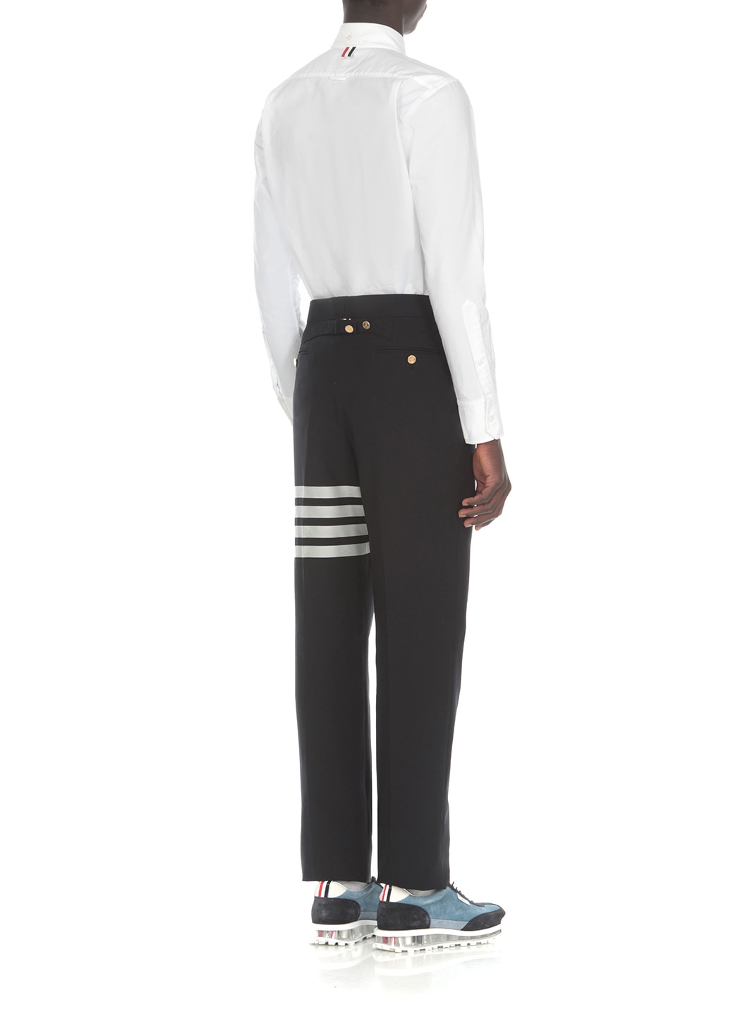 Thom Browne Classic Pants With Martingale In Blue