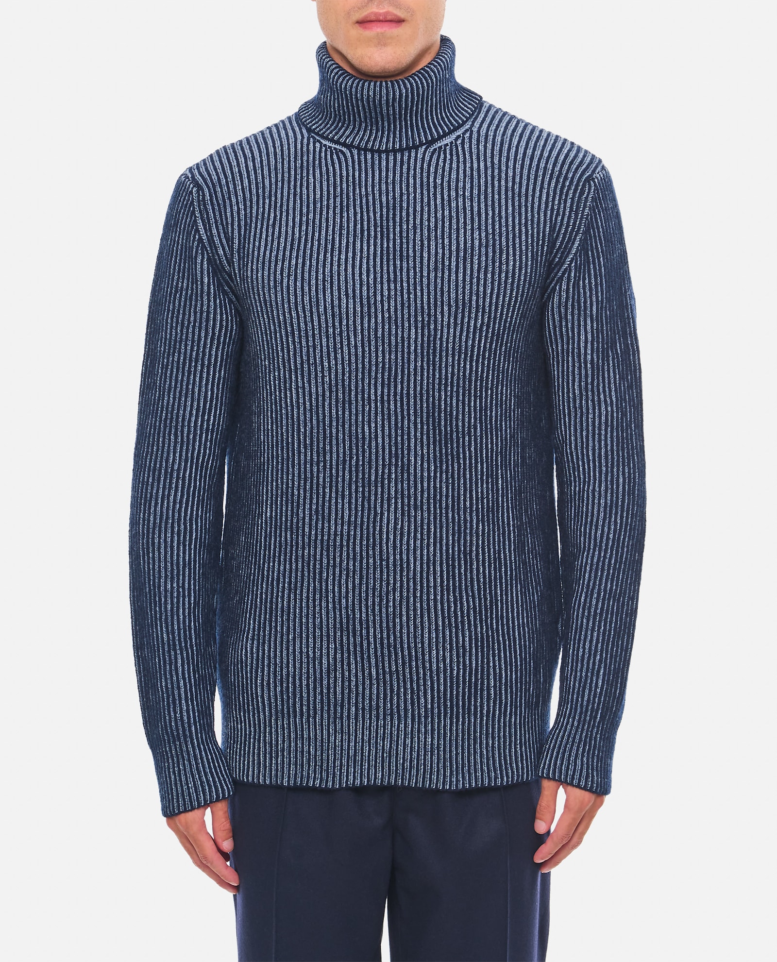 Shop Tagliatore Turtleneck In Blue