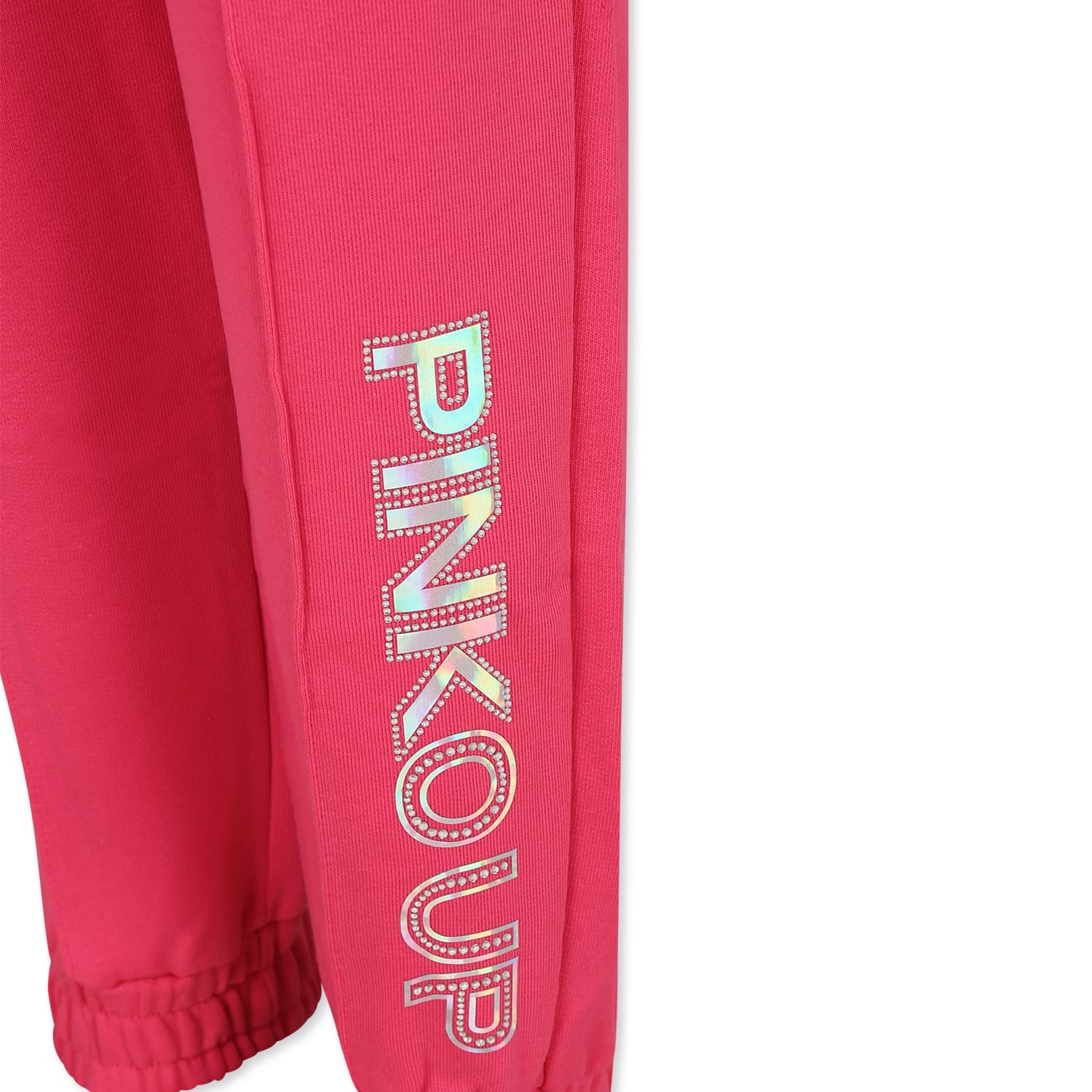 Pinko Fuchsia Trousers For Girl With Logo In Fuchsia