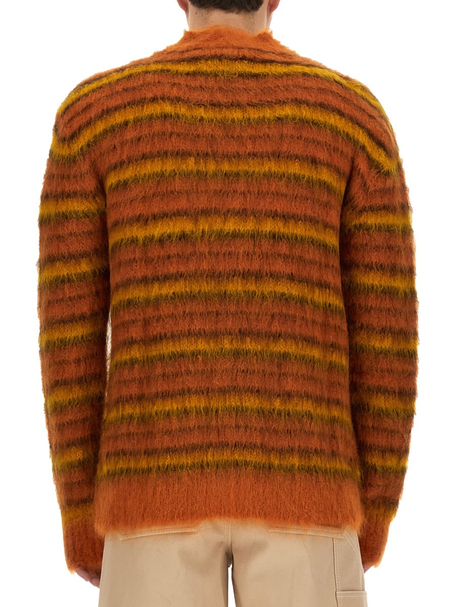 Shop Marni V-neck Cardigan In Multicolour