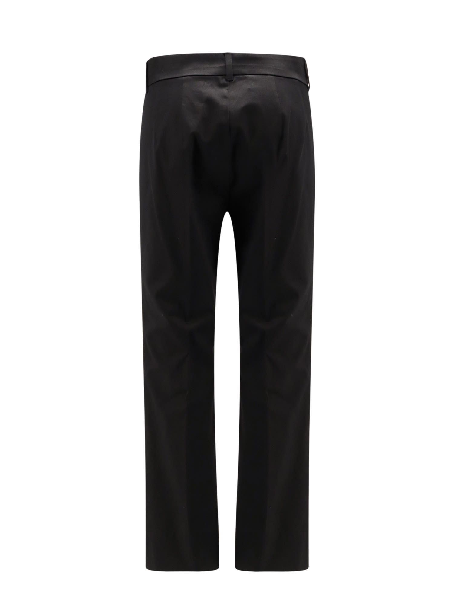 Shop 's Max Mara Felice Vissuto Stretch Cotton Trousers In Black