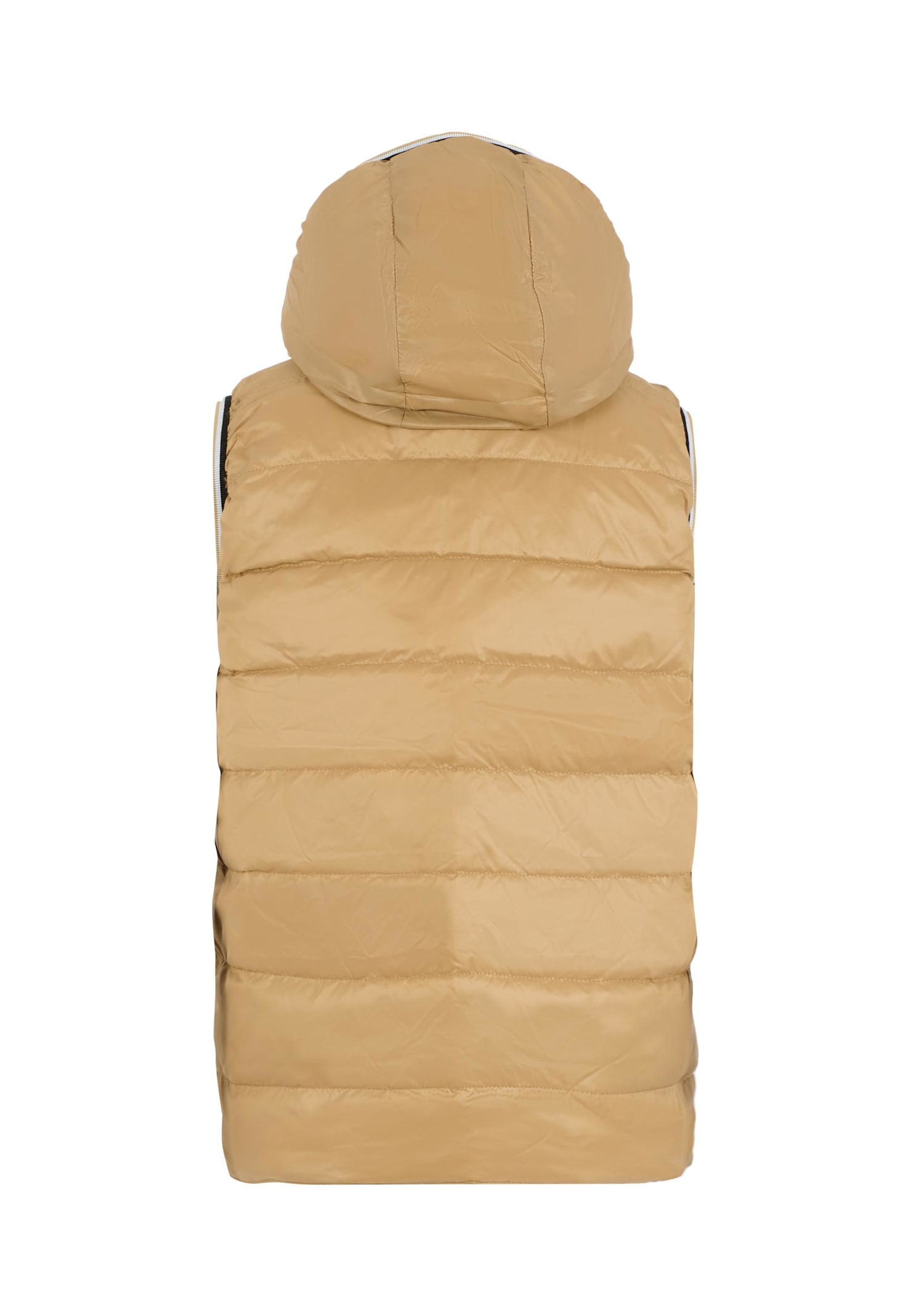 Hugo Boss Reversible Ivory Vest For Boy With Logo In Neutral
