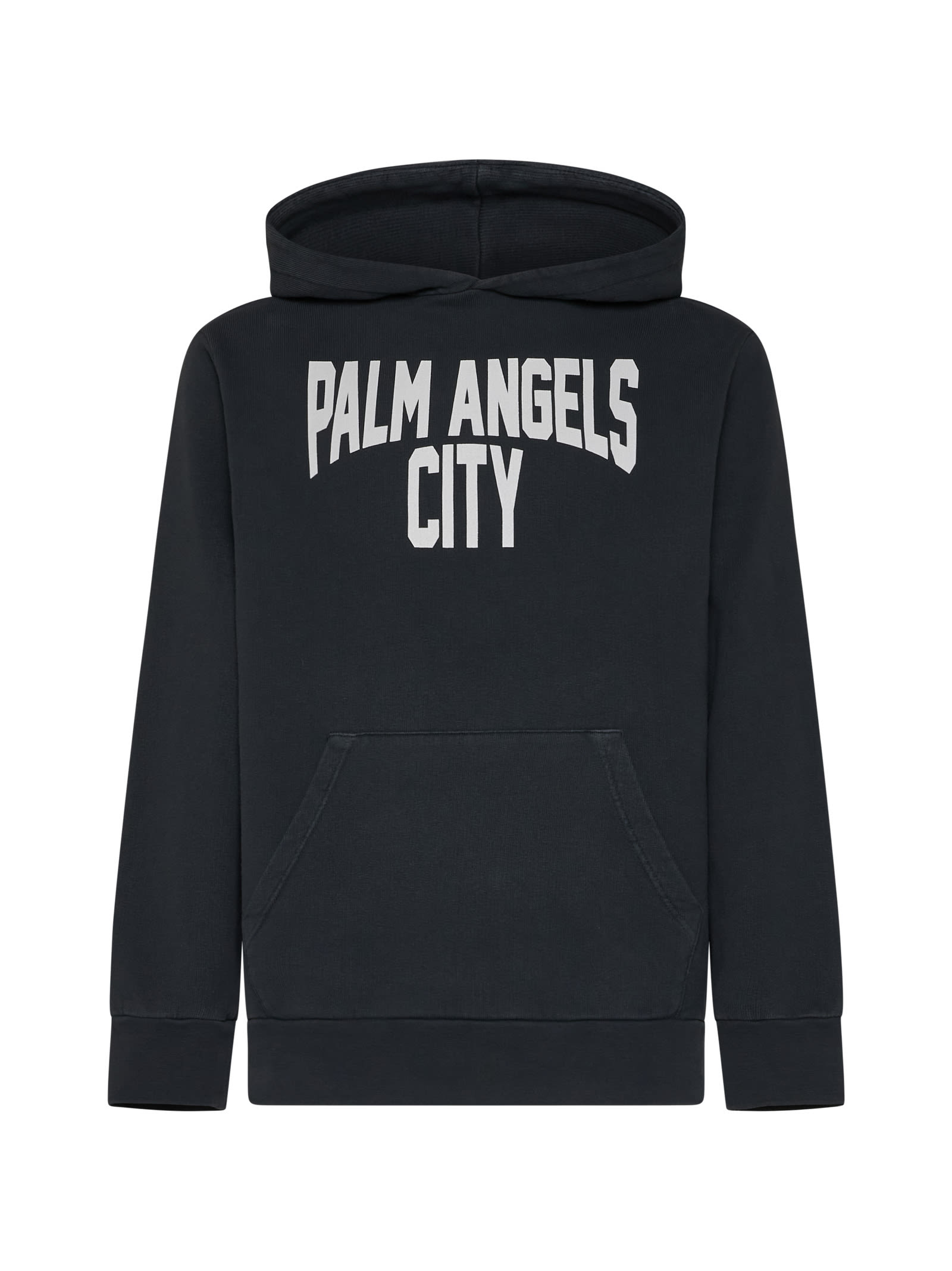 Shop Palm Angels Fleece In Dark Grey White