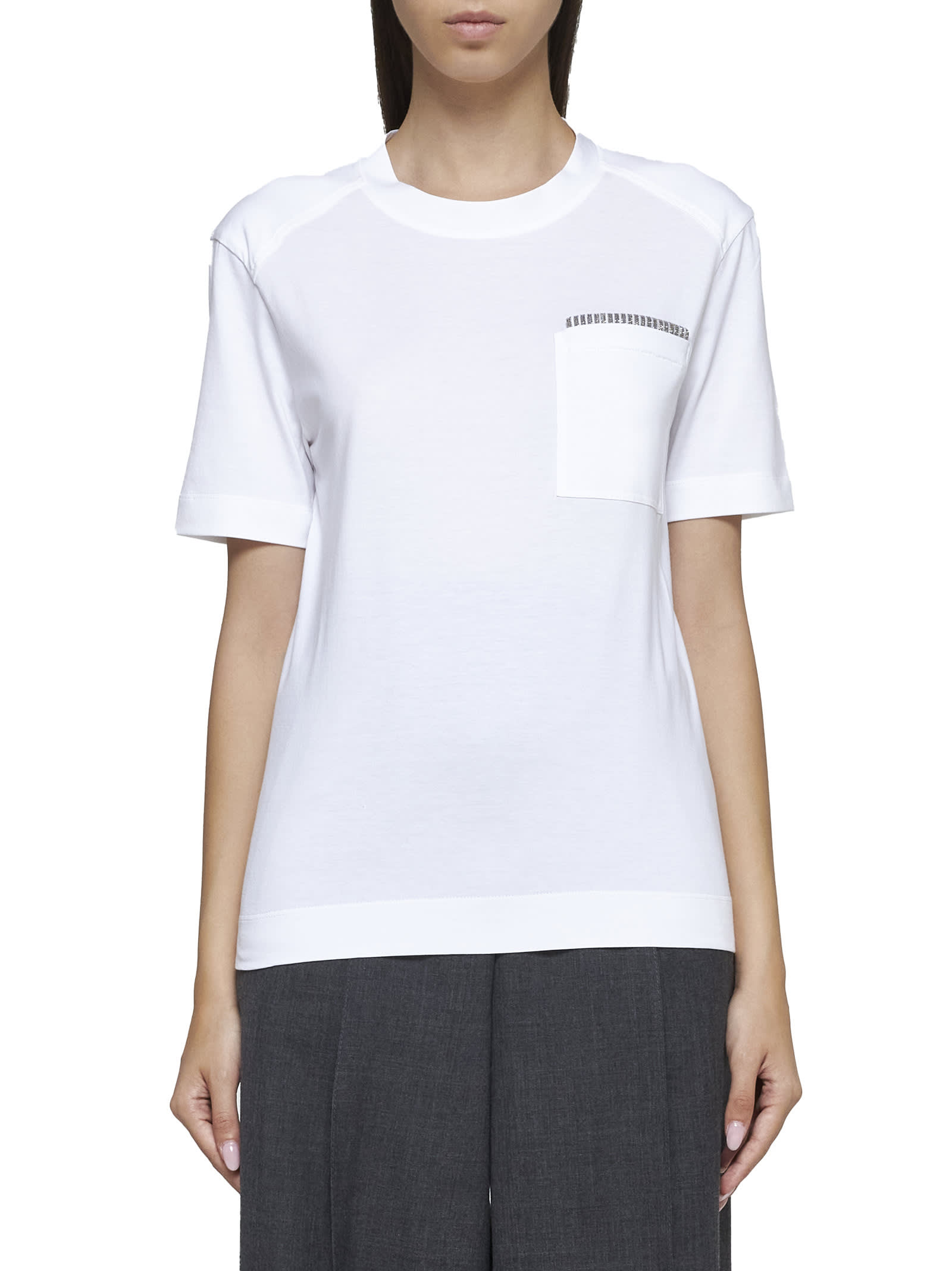 Shop Brunello Cucinelli T-shirt In White