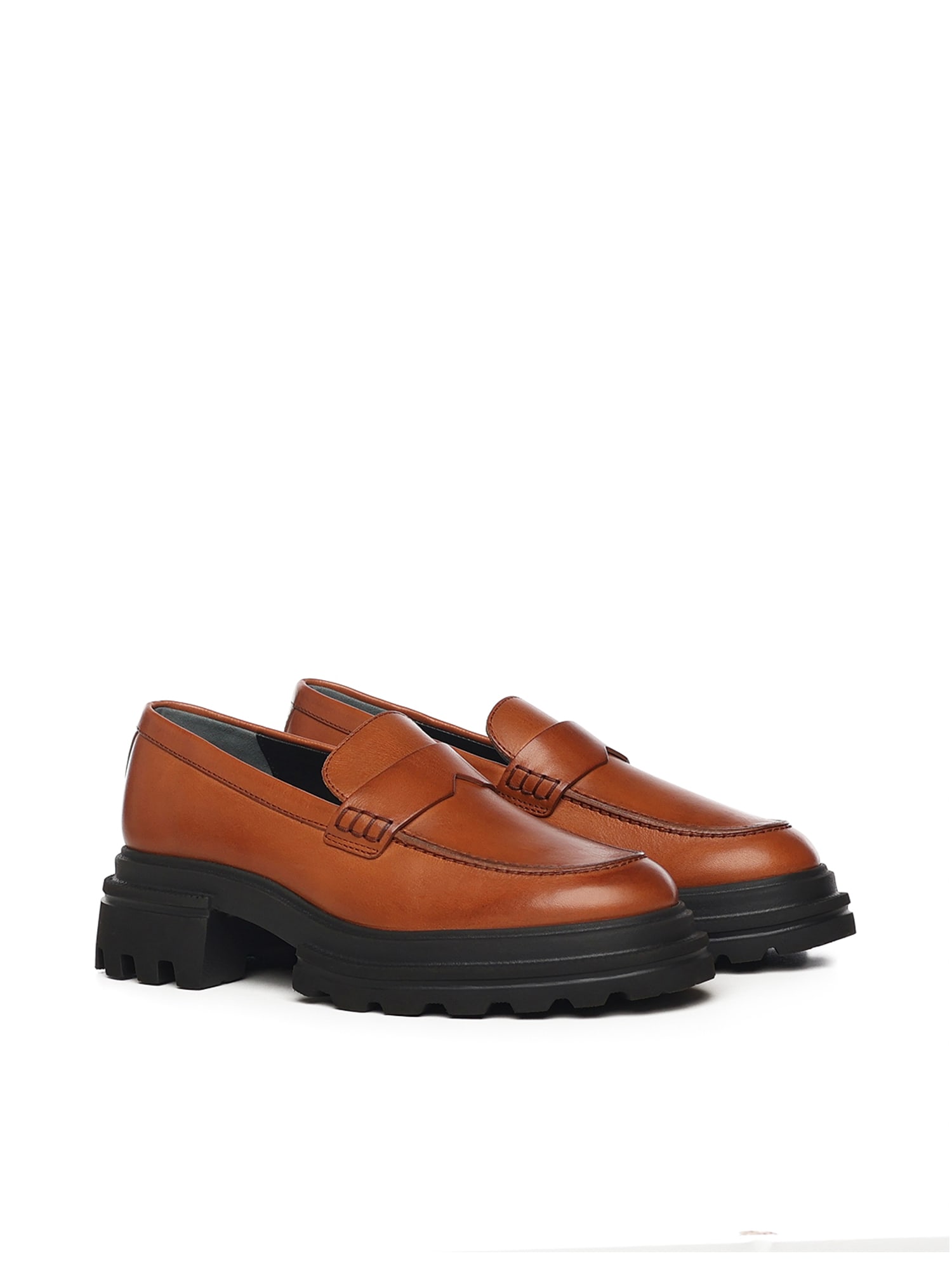 Hogan 10-storey Loafers In Brown