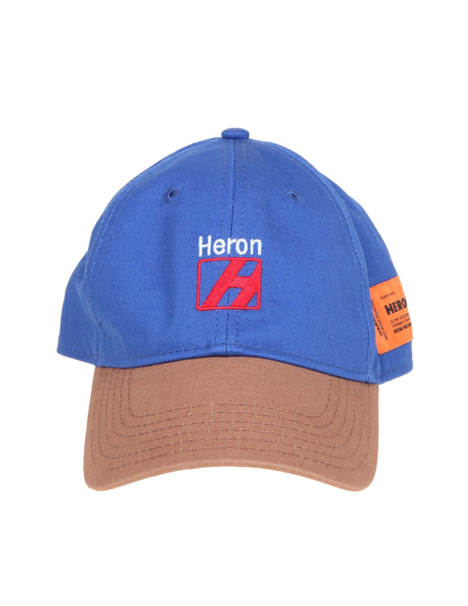 HERON PRESTON HAT WITH FRONT LOGO BROWN COLOR