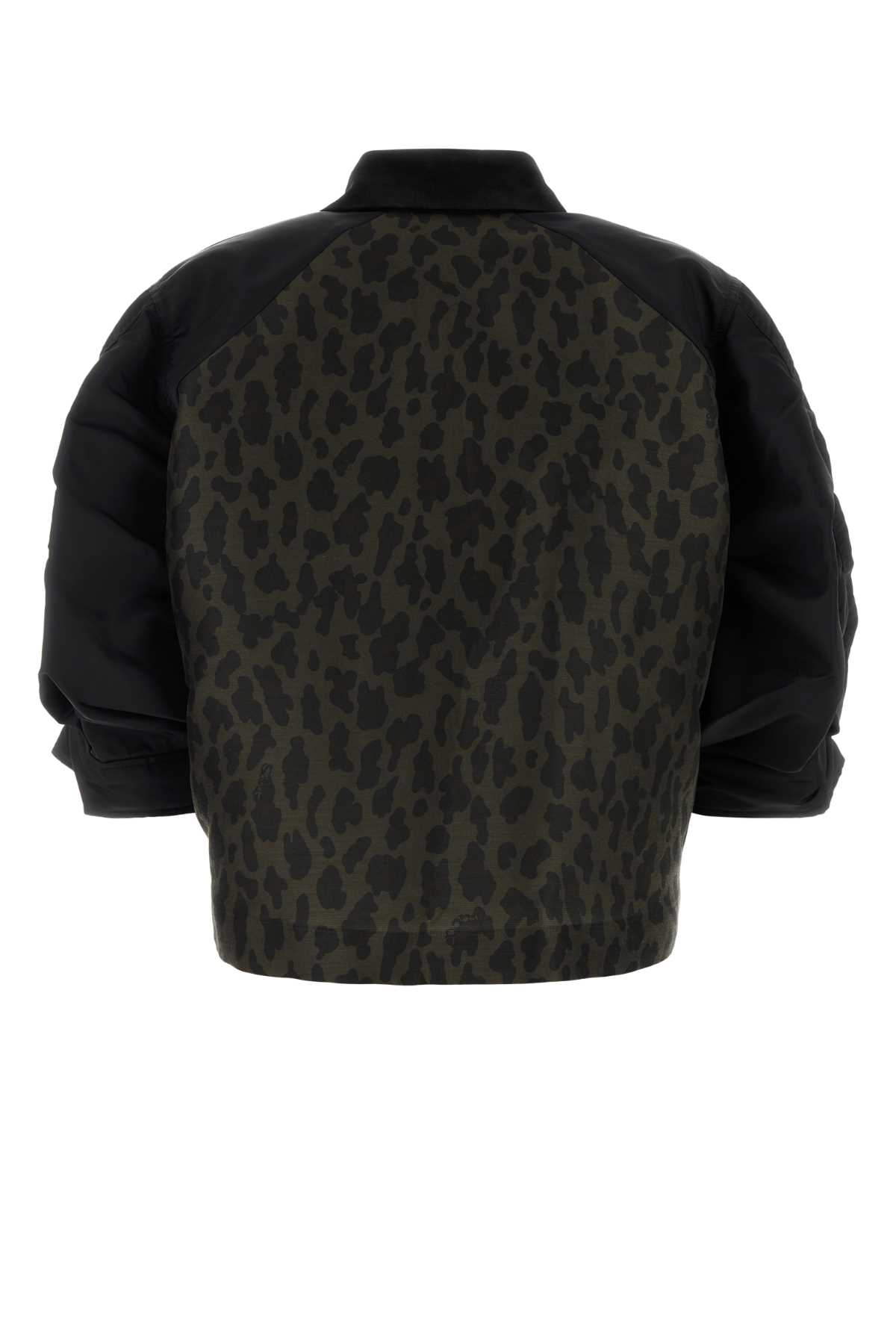 Shop Sacai Printed Polyester Jacket