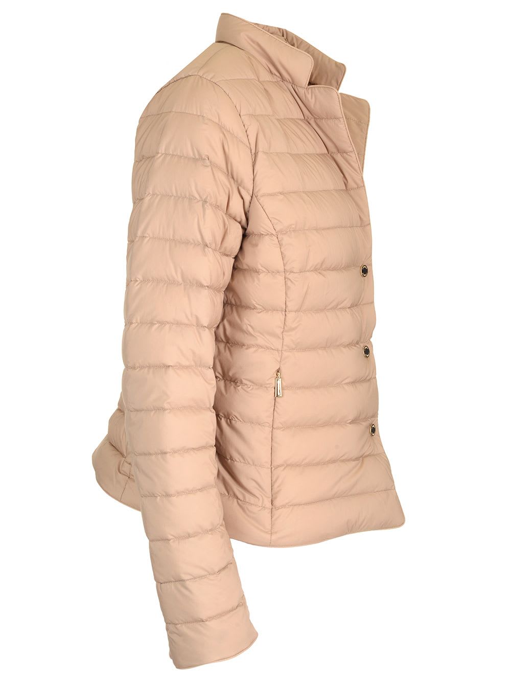 Moorer Short Down Jacket Coats Brown In Brown