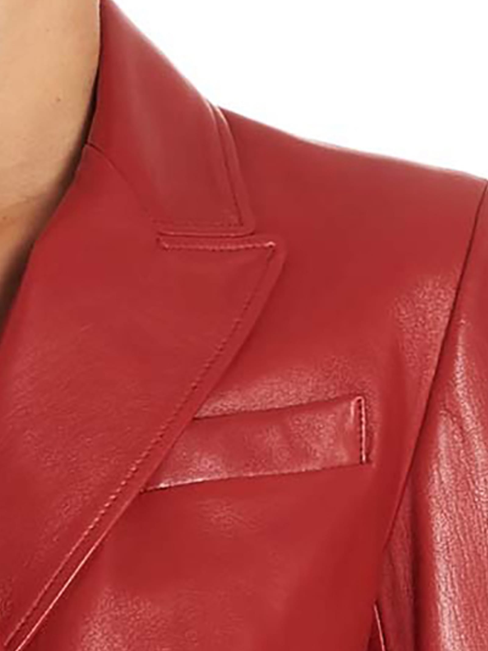 alexander mcqueen red leather jacket