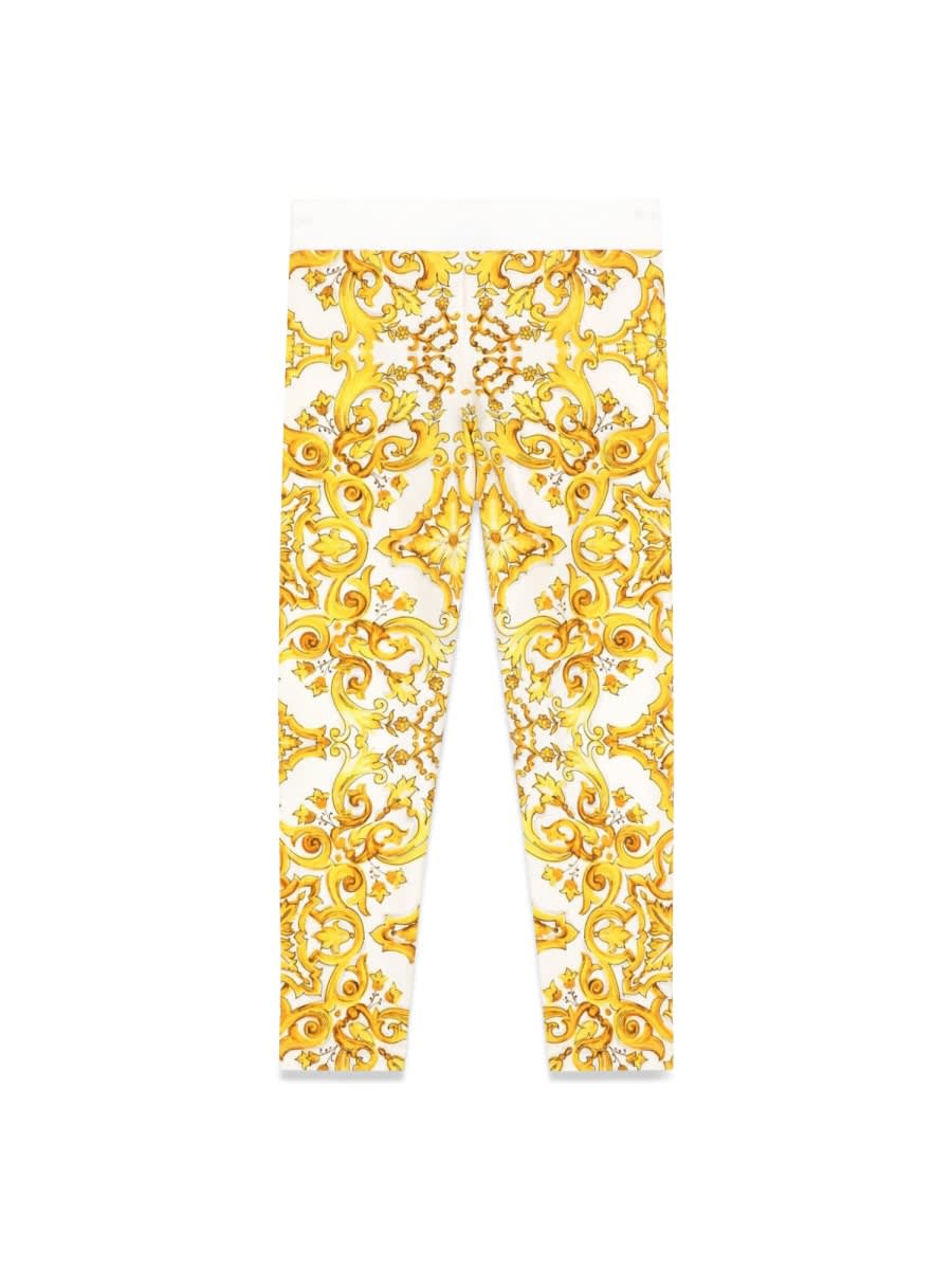 Shop Dolce & Gabbana Leggings In Yellow