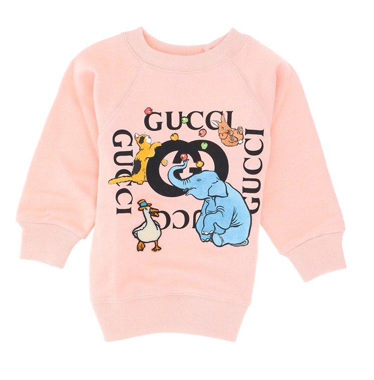 Gucci Animal Logo Printed Crewneck Sweatshirt