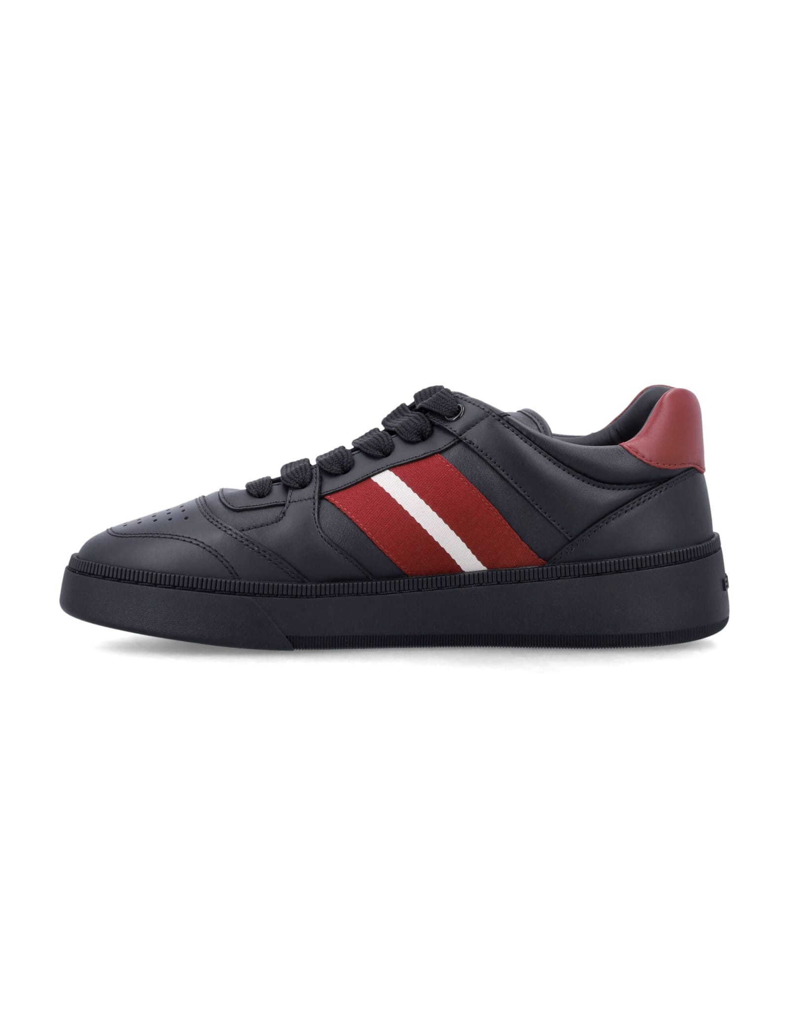 Shop Bally Rebby Sneakers In Black/black/red