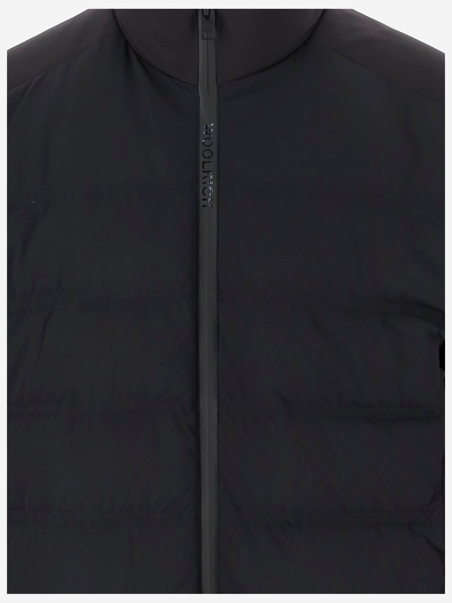 Shop Woolrich Bering Down Jacket Made Of Stretch Nylon In Black