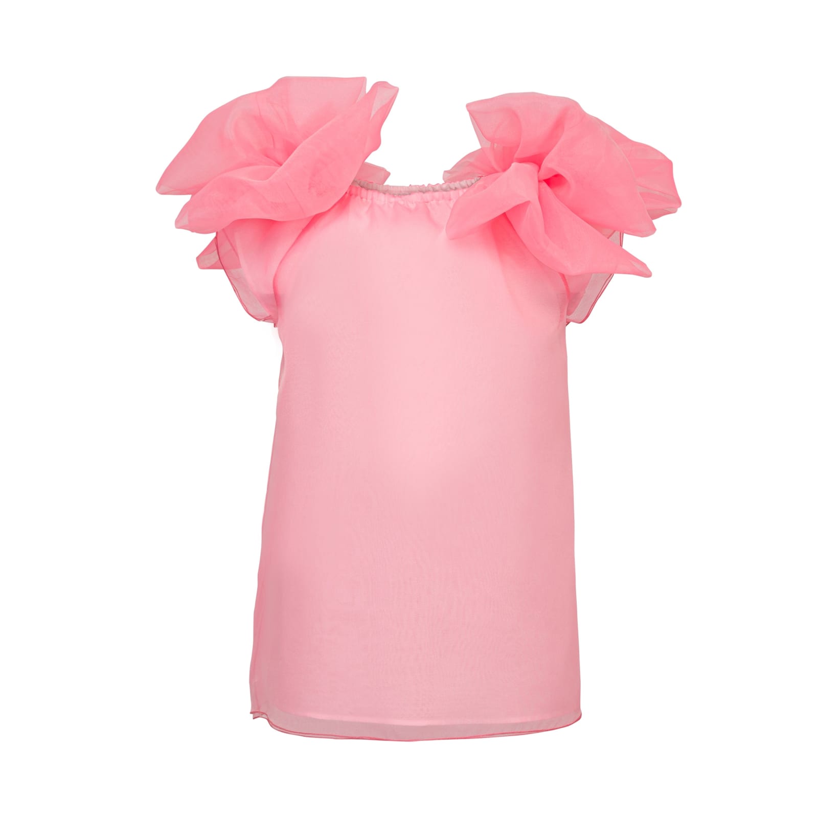 Shop Douuod Short Semi-transparent Dress In Pink