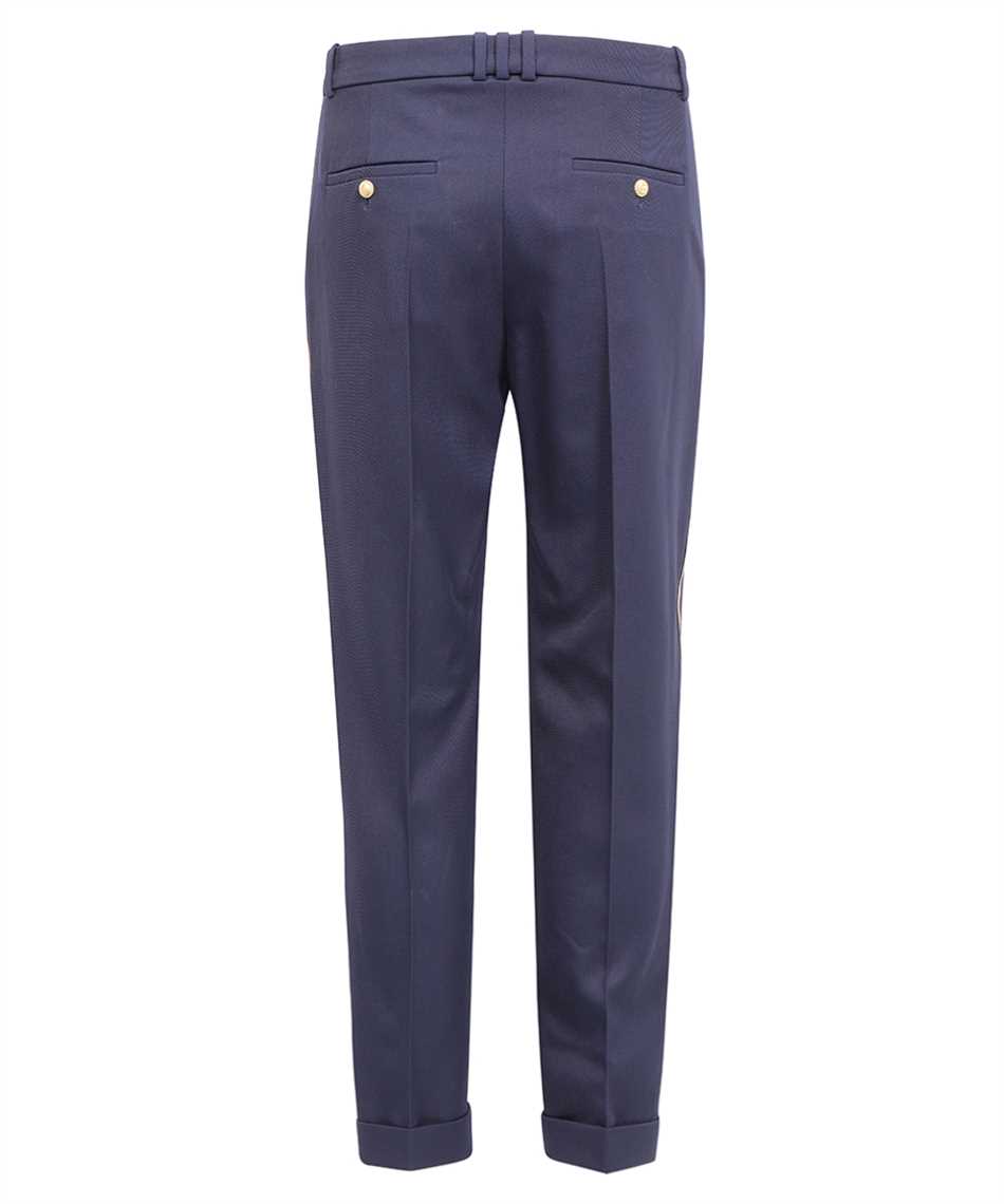 Balmain Virgin Wool Trousers In Blue