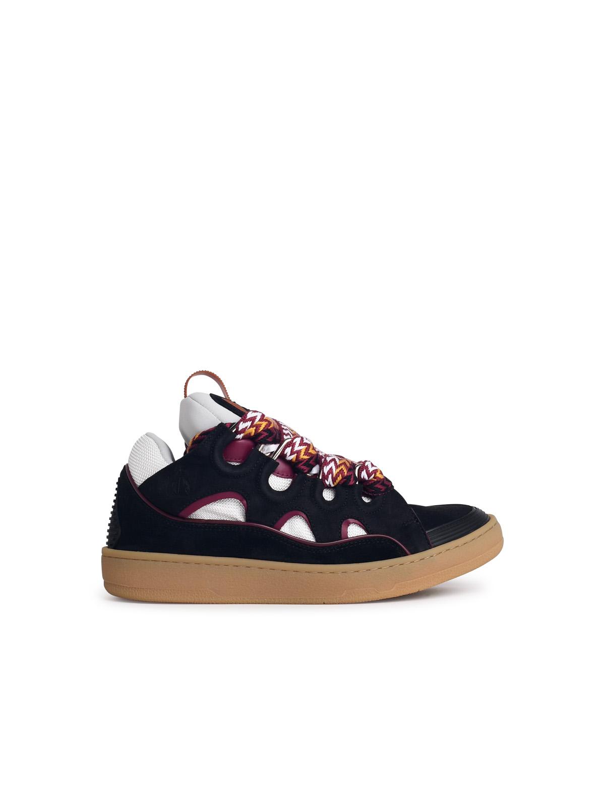 Lanvin Curb Black Leather Blend Sneakers