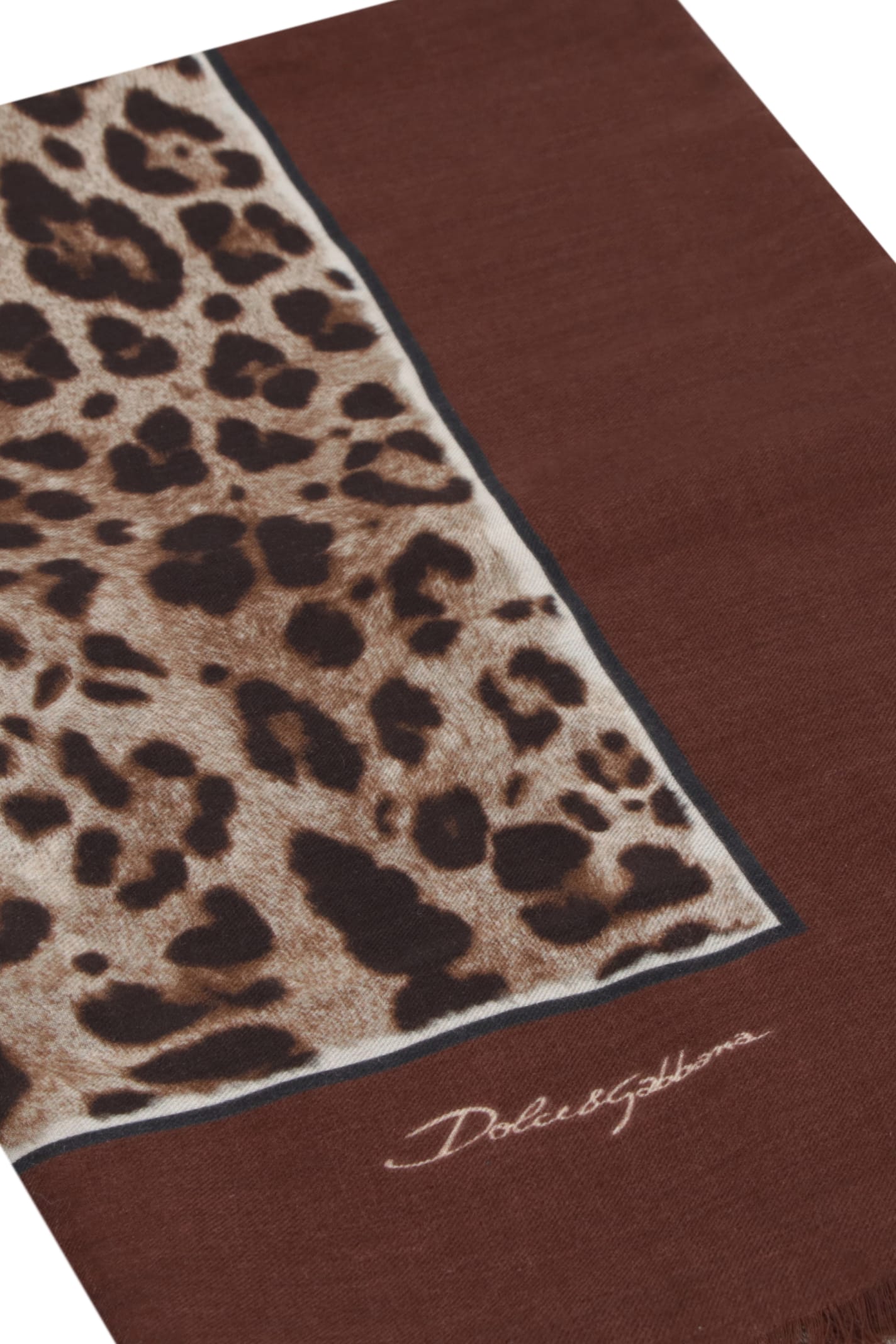 Shop Dolce & Gabbana Kim Dolce&gabbana - Modal And Cashmere Blend Scarf In Brown