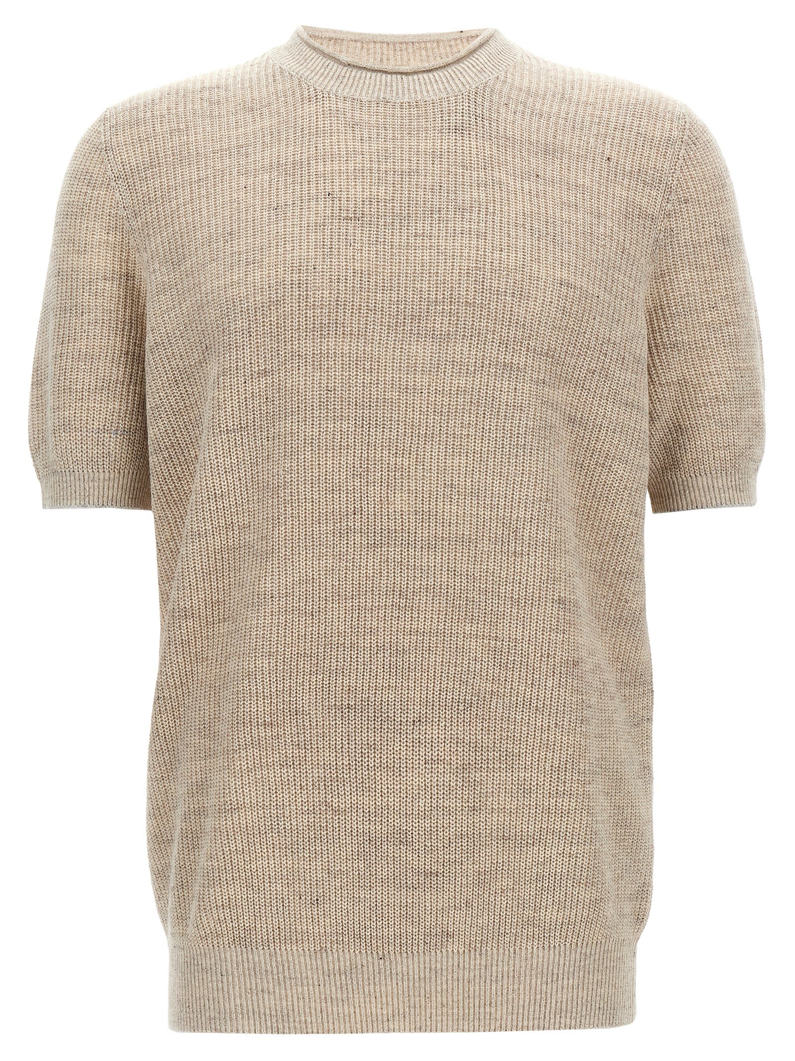 Brunello Cucinelli Beige Linen Cotton Sweater
