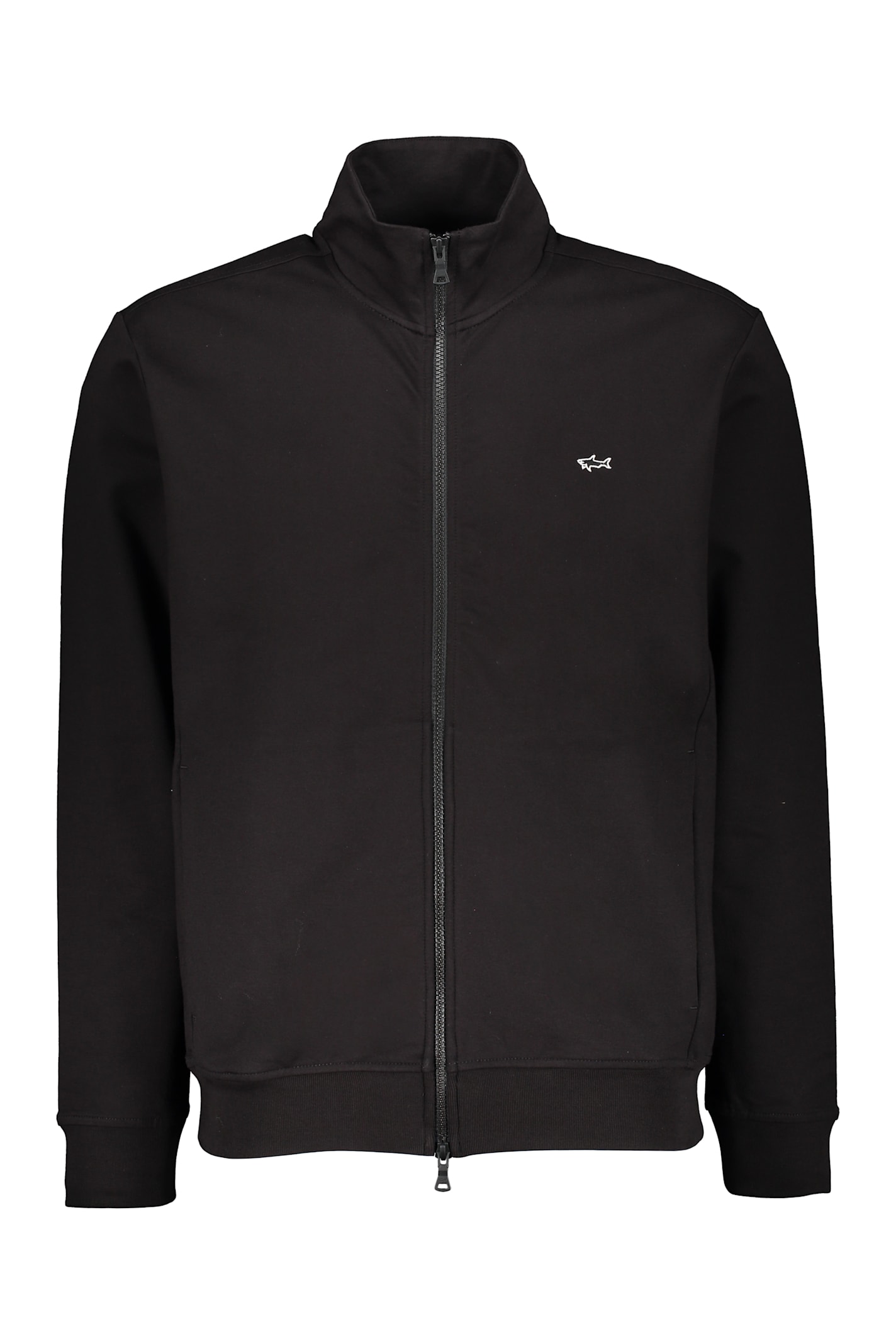 Paul&amp;shark Black Hoodie With Zip, Comfort And Style In Black