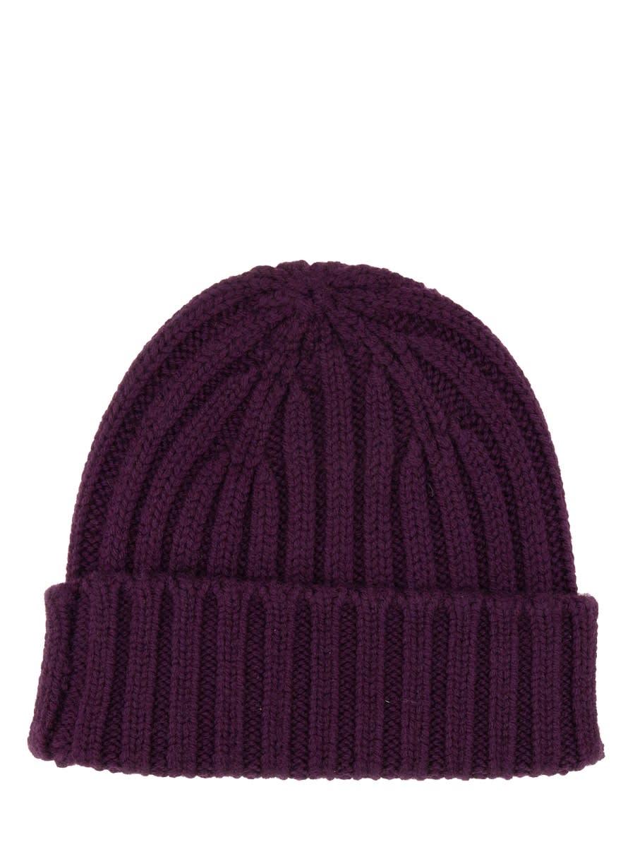 Aspesi Beanie Hat In Purple
