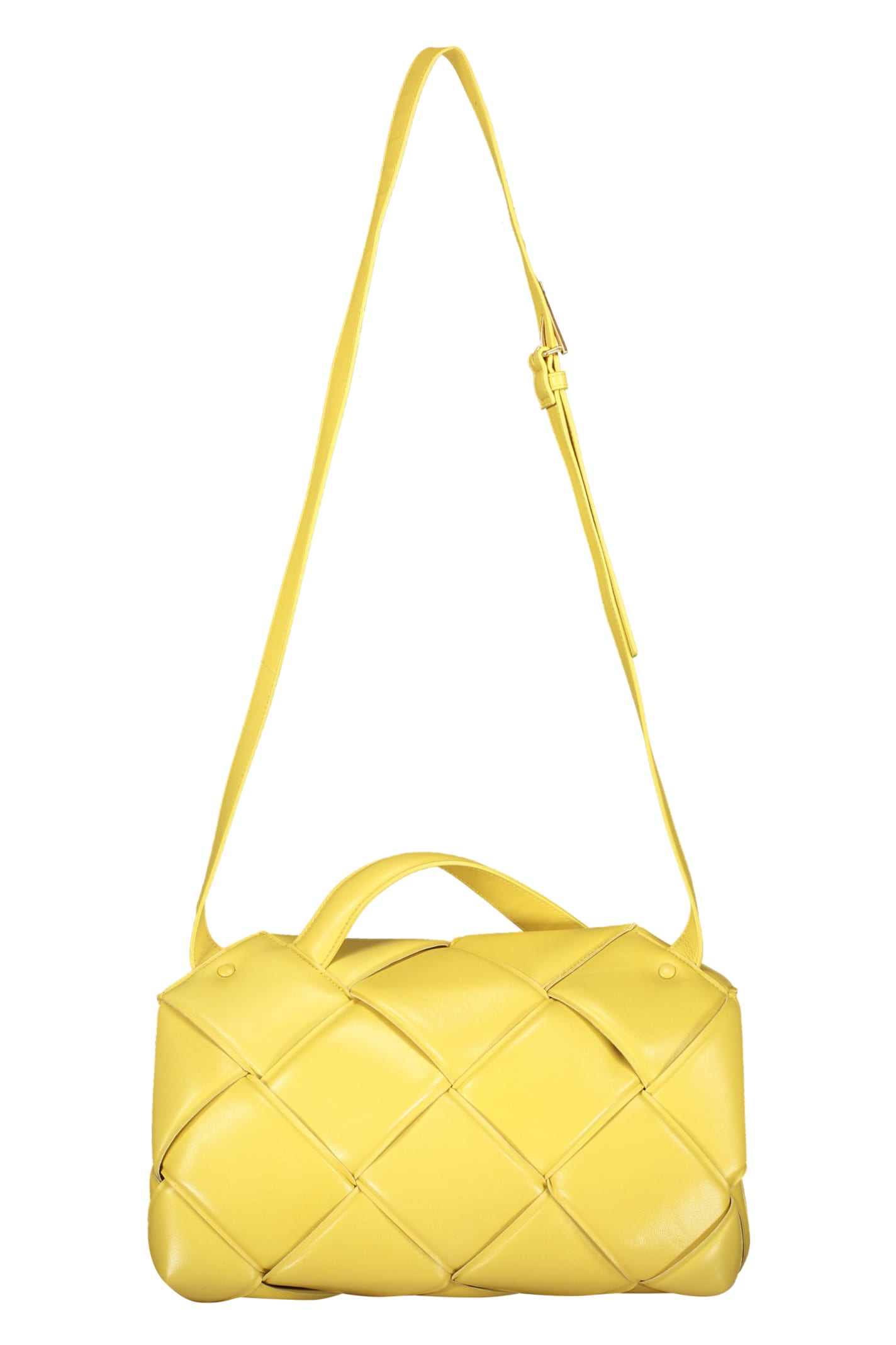 Shop Bottega Veneta Intrecciato Nappa Handbag In Mustard