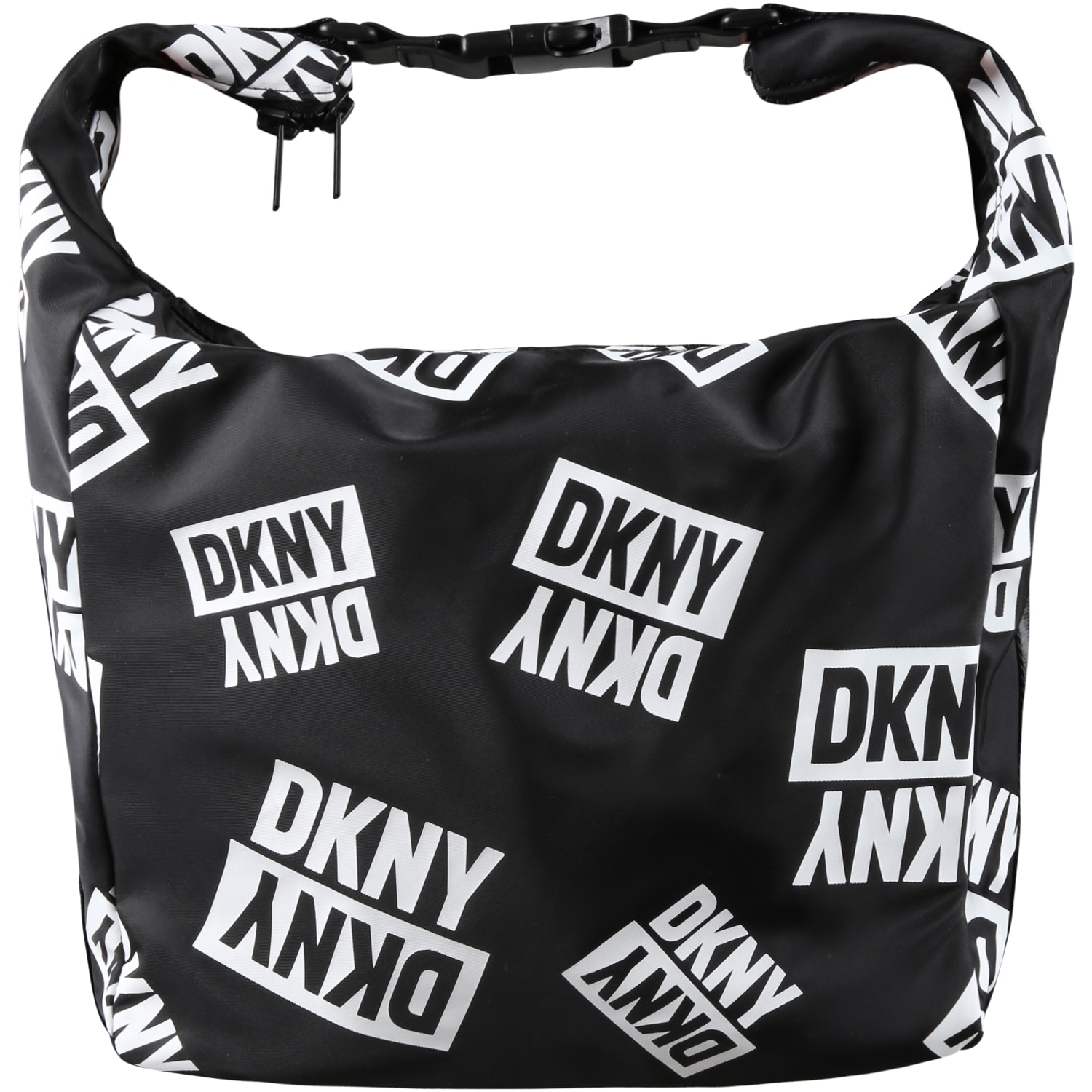 DKNY Black Bag For Girl With White Logo