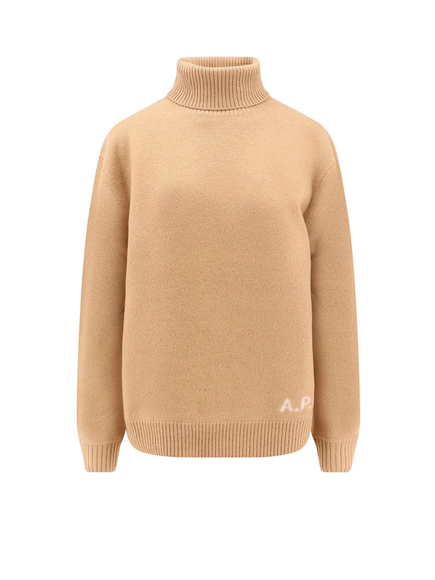 Apc Walter Vrgin Wool Turtleneck In Brown