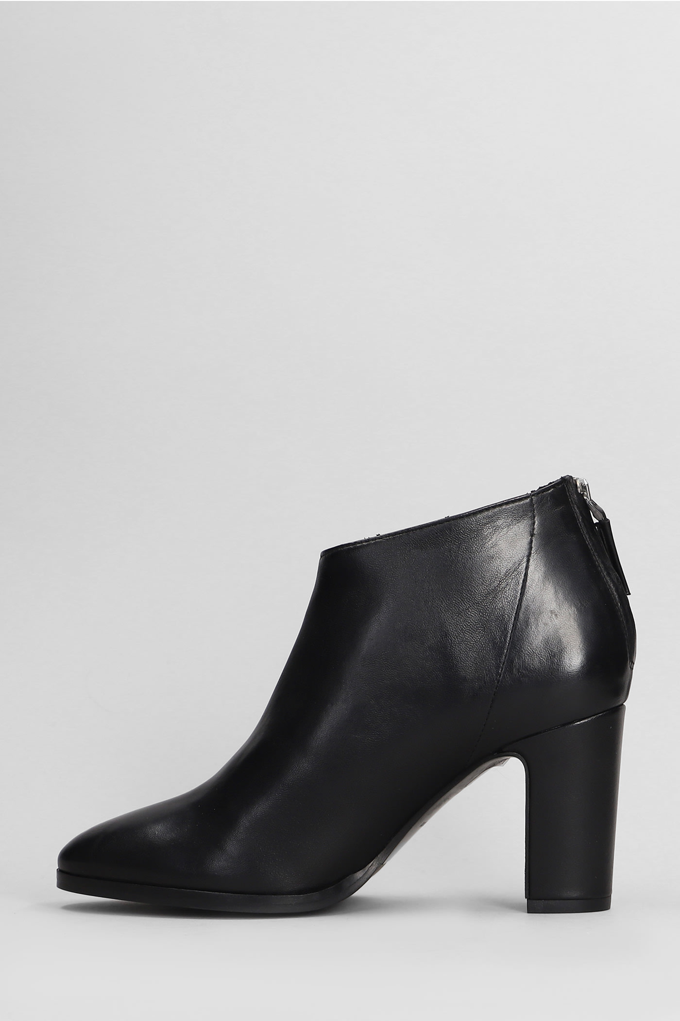 Shop Julie Dee High Heels Ankle Boots In Black Leather