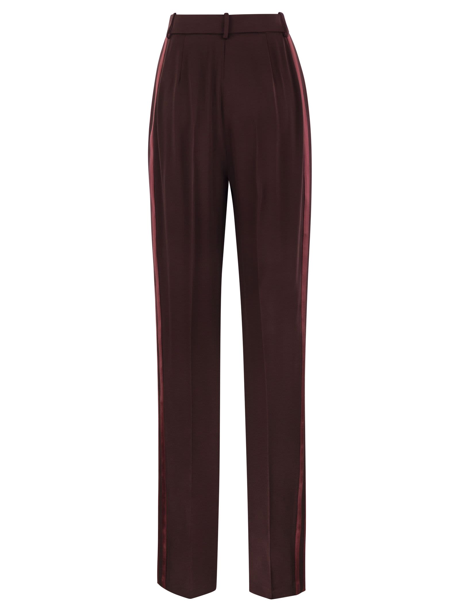 Elisabetta Franchi Pants Woman Color Burgundy In Bordeaux