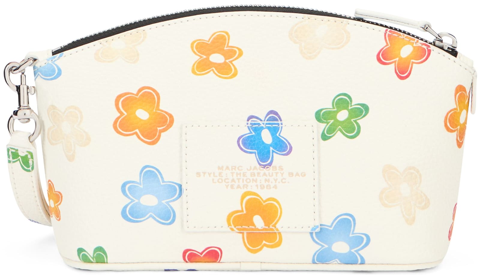 Marc Jacobs The Beauty Bag Pebble Leather Cosmetics Case In White
