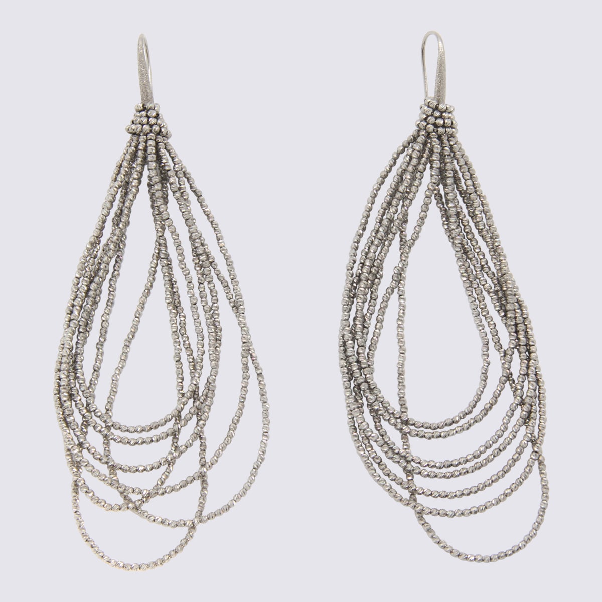 Silver-tone Brass Earrings
