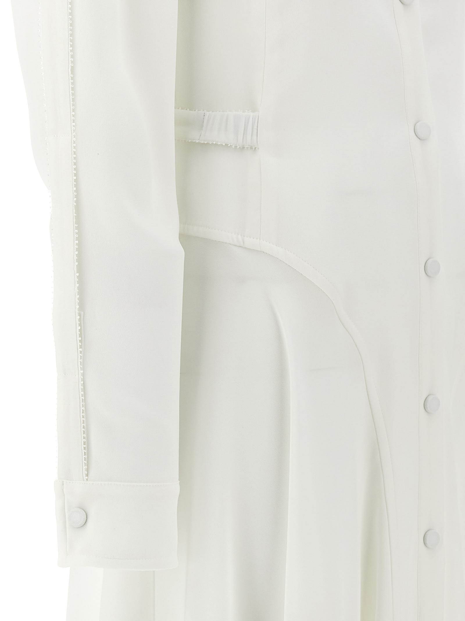 Shop Giovanni Bedin Cut-out Chemisier Dress In White