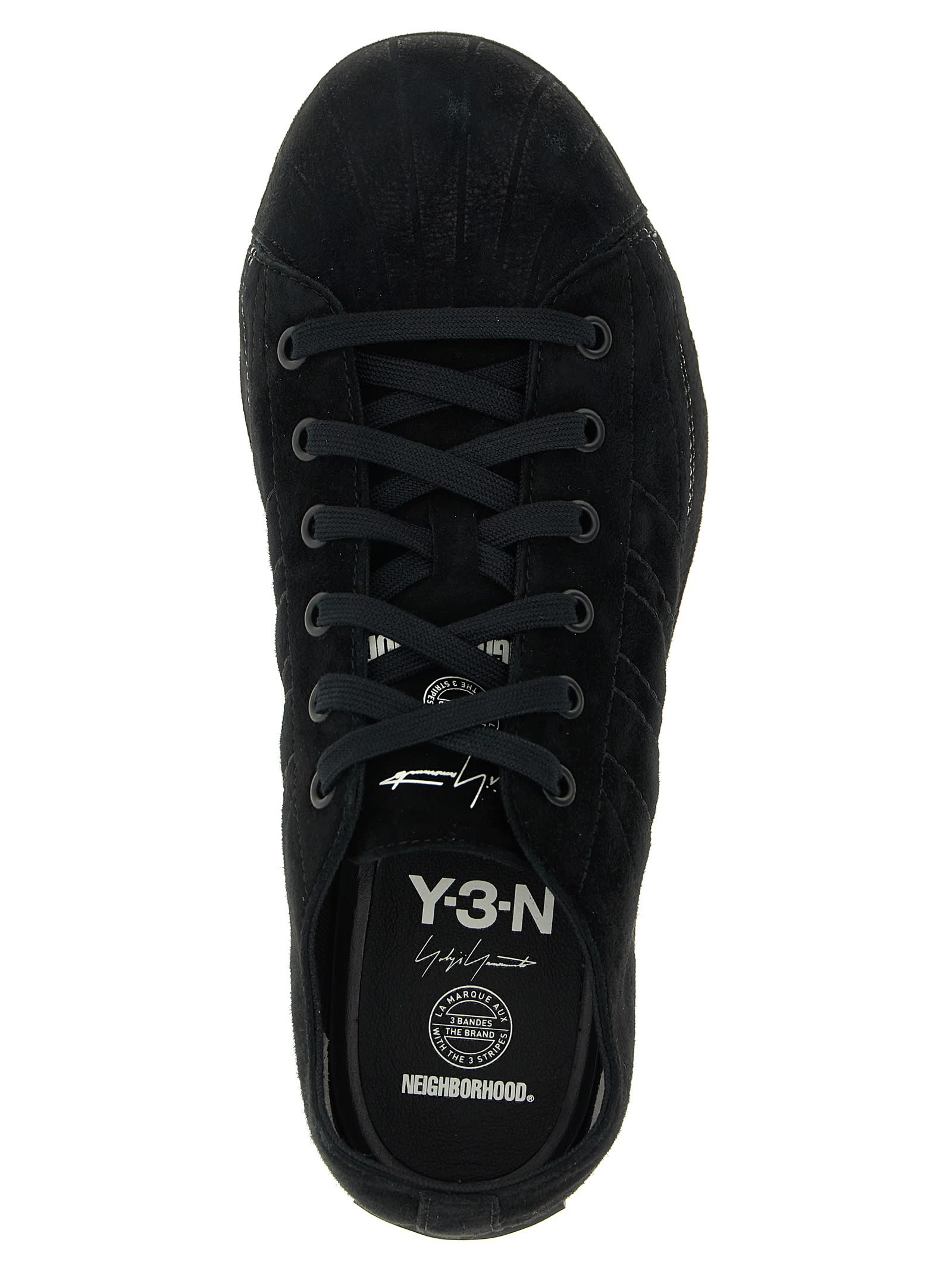 Y-3 X Nbhd Capsule Nizzastar Lo Sneakers In Black