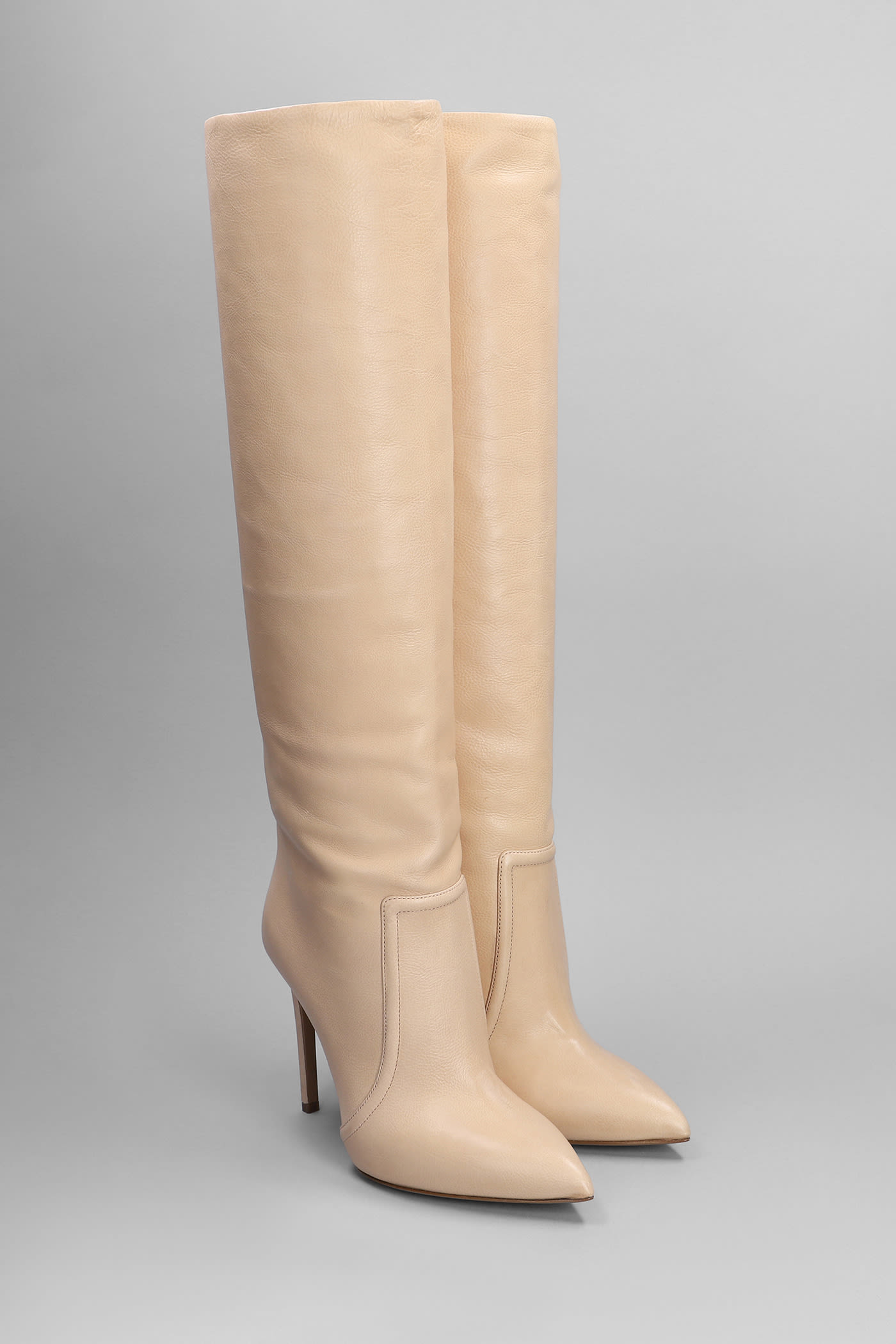 Shop Paris Texas High Heels Boots In Powder Leather