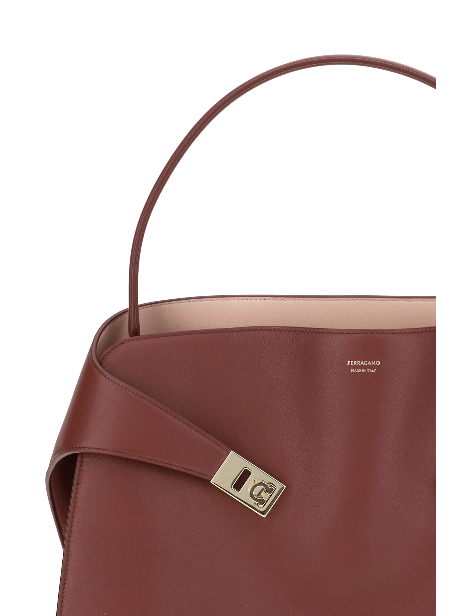 Shop Ferragamo Leather Top Handbag