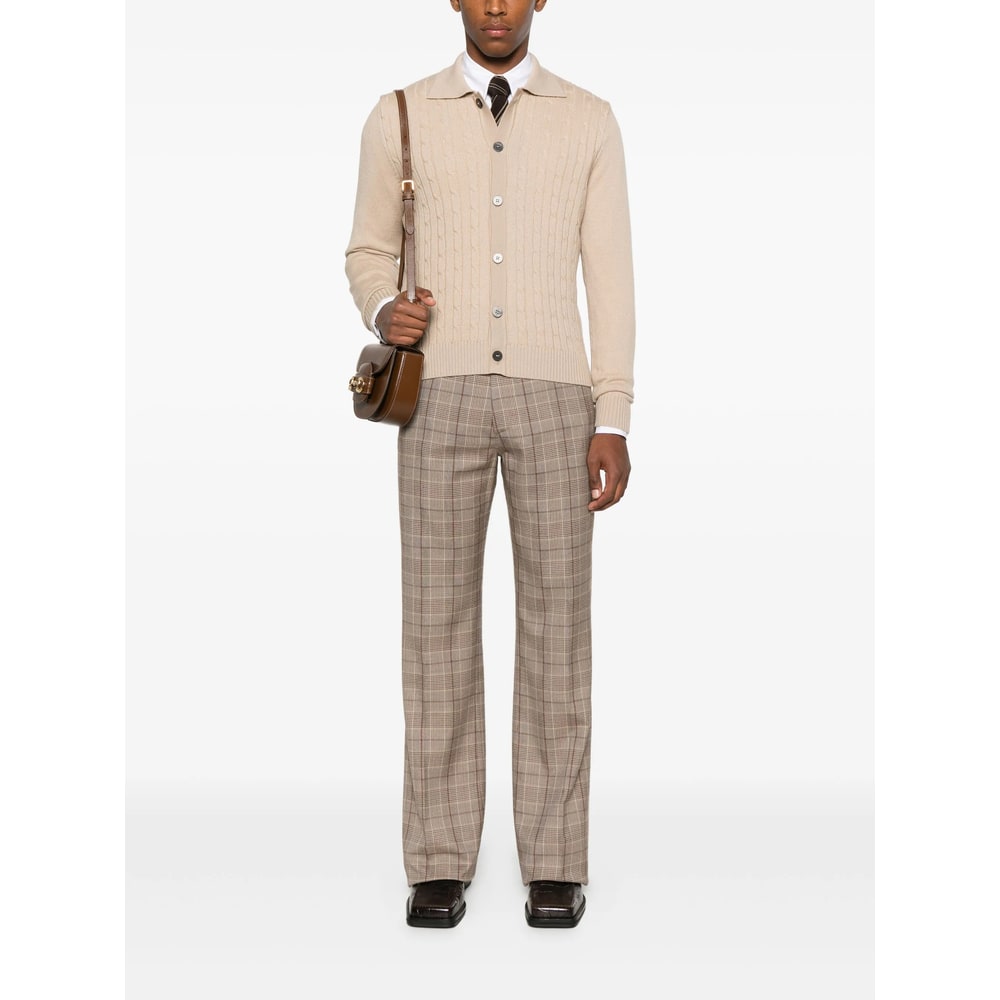 Amiri Checked Trousers In Neutral