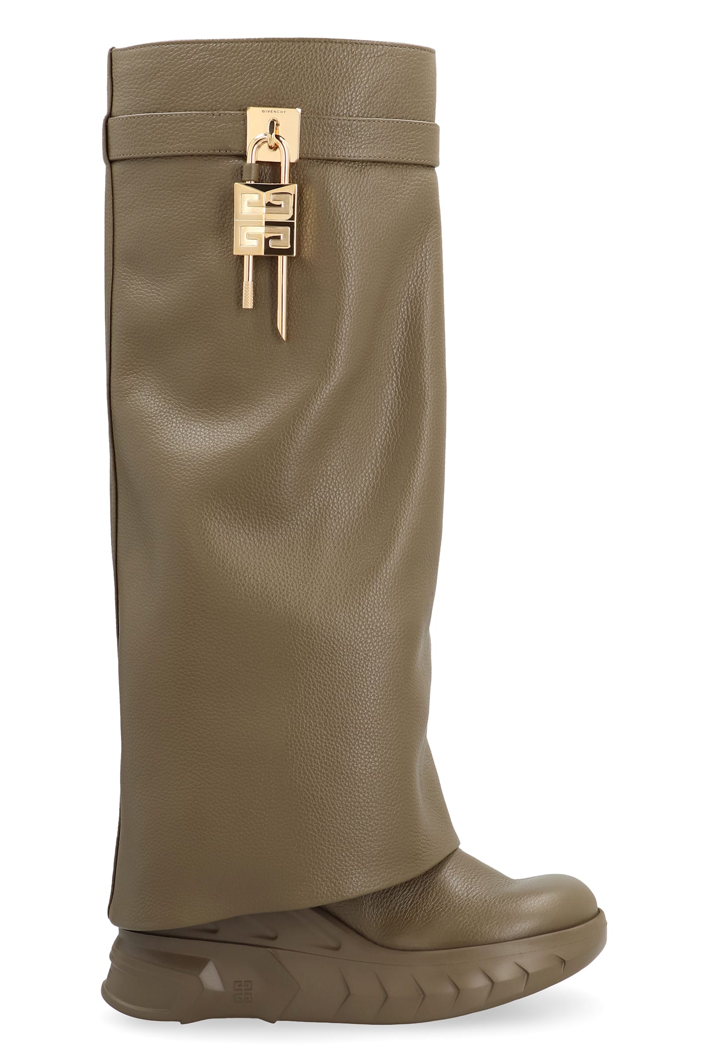 Givenchy Shark Lock Biker Leather Ankle Boots
