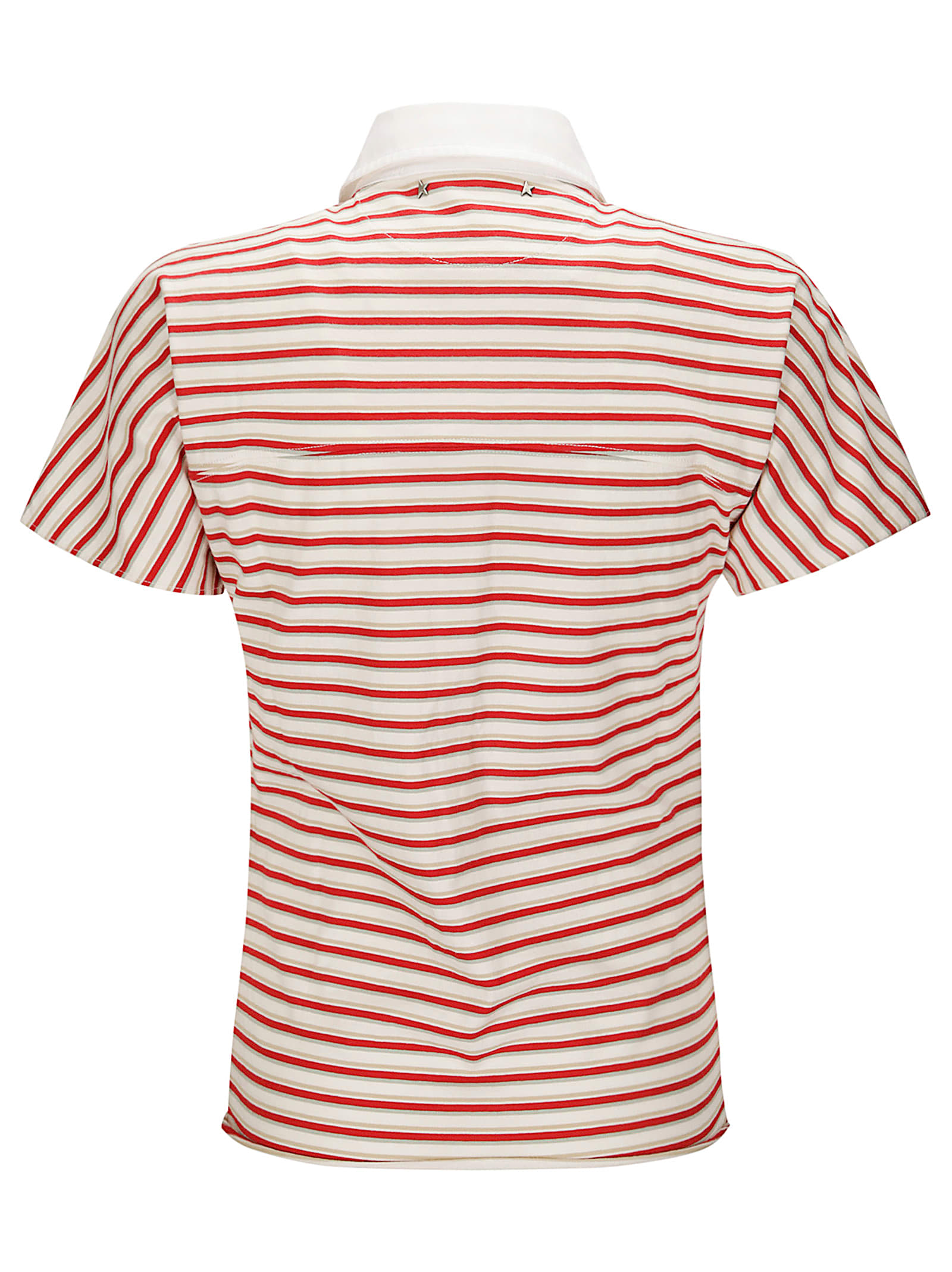 Golden Goose Journey Stripe Slim Fit Cotton Polo