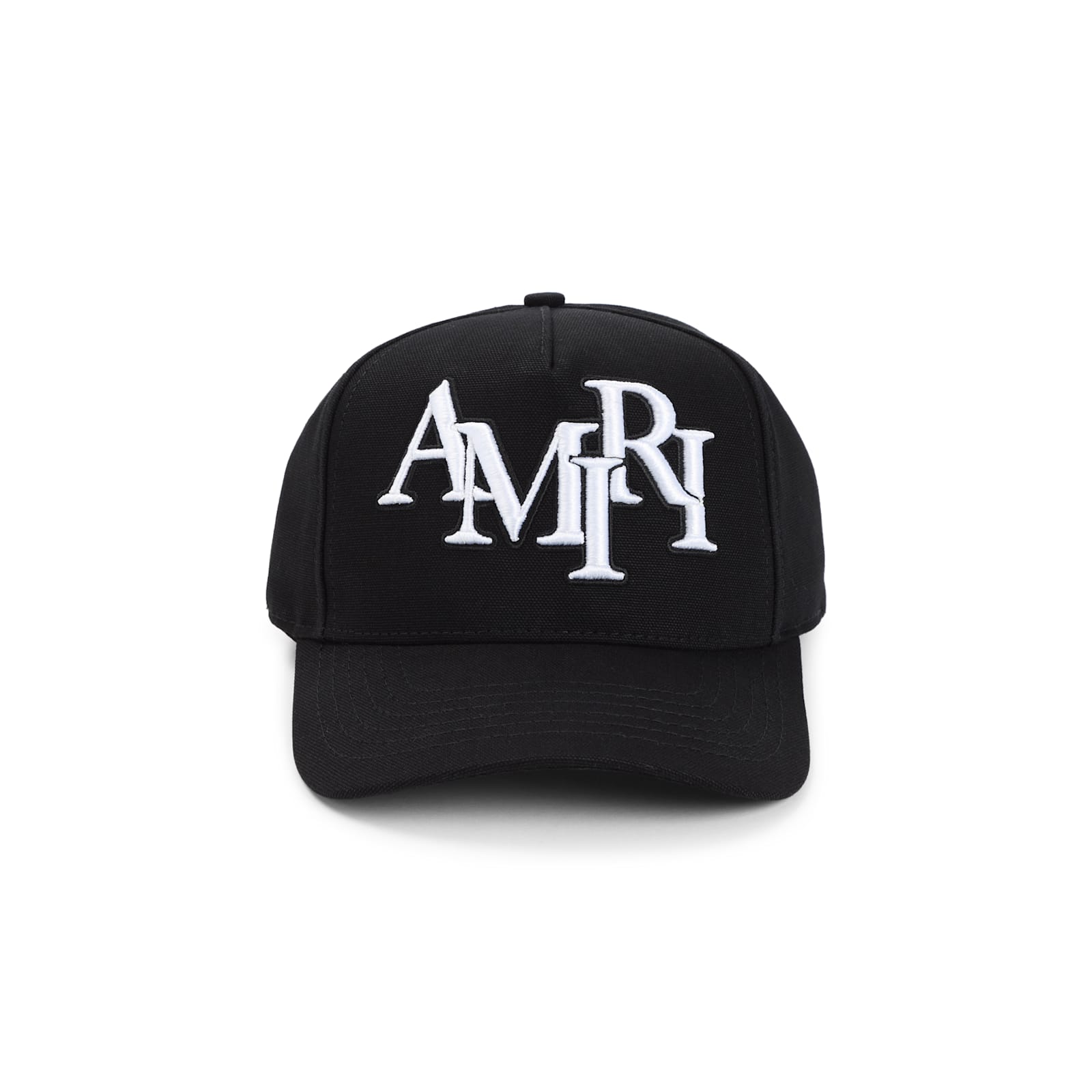 Amiri Staggered-logo Cap In Black